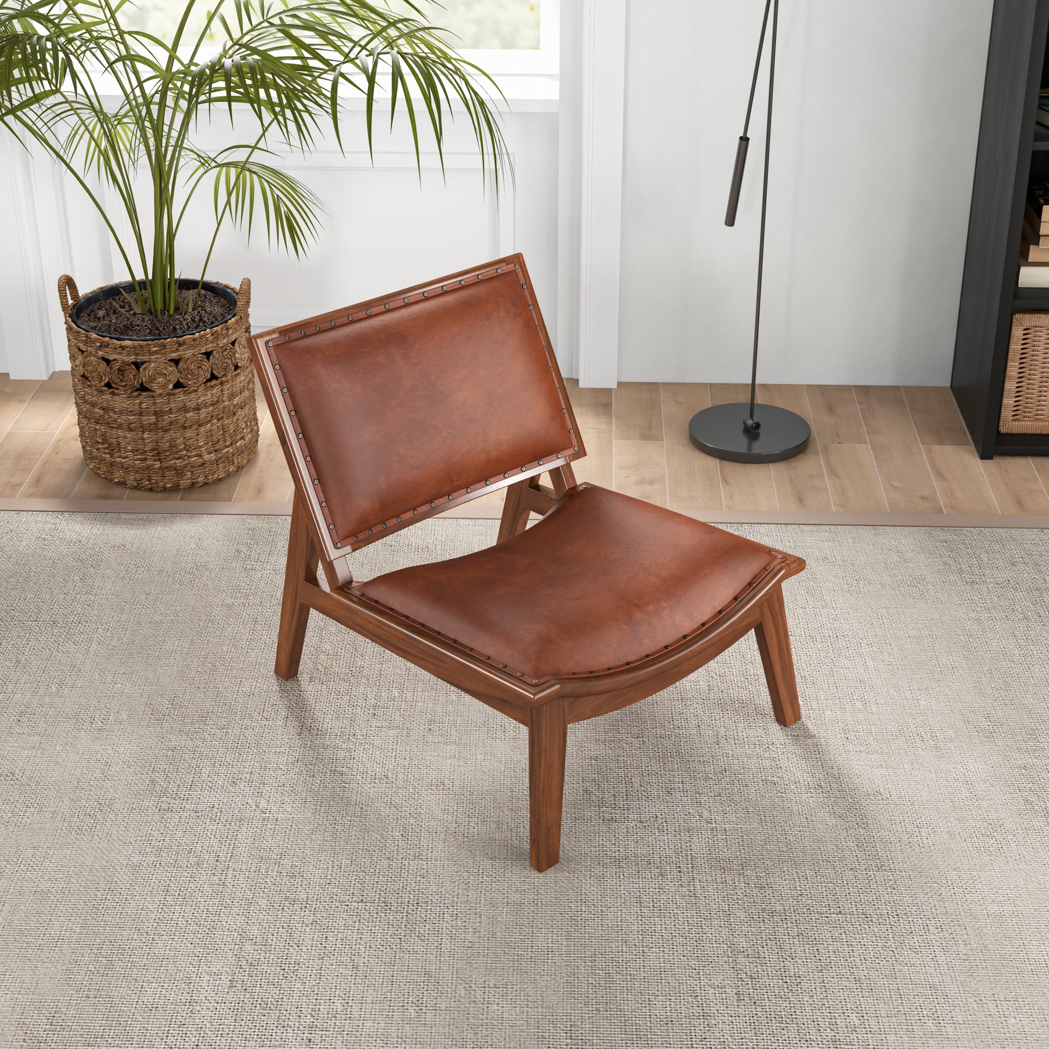 Tator Lounge Chair - Tan Leather