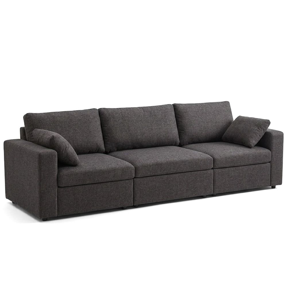 Texas Dark Gray Modern Modular 3-Piece Sofa | MidinMod