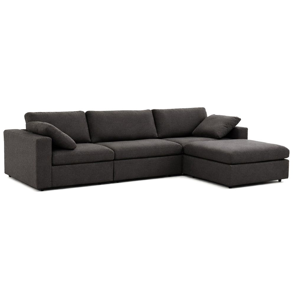 Texas Dark Gray Modern Modular Corner Sectional Sofa | MidinMod