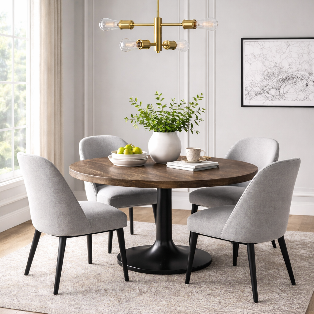 Trellis 4-Light Modern Gold Chandelier | Vintage-Inspired Pendant Fixture | MidinMod