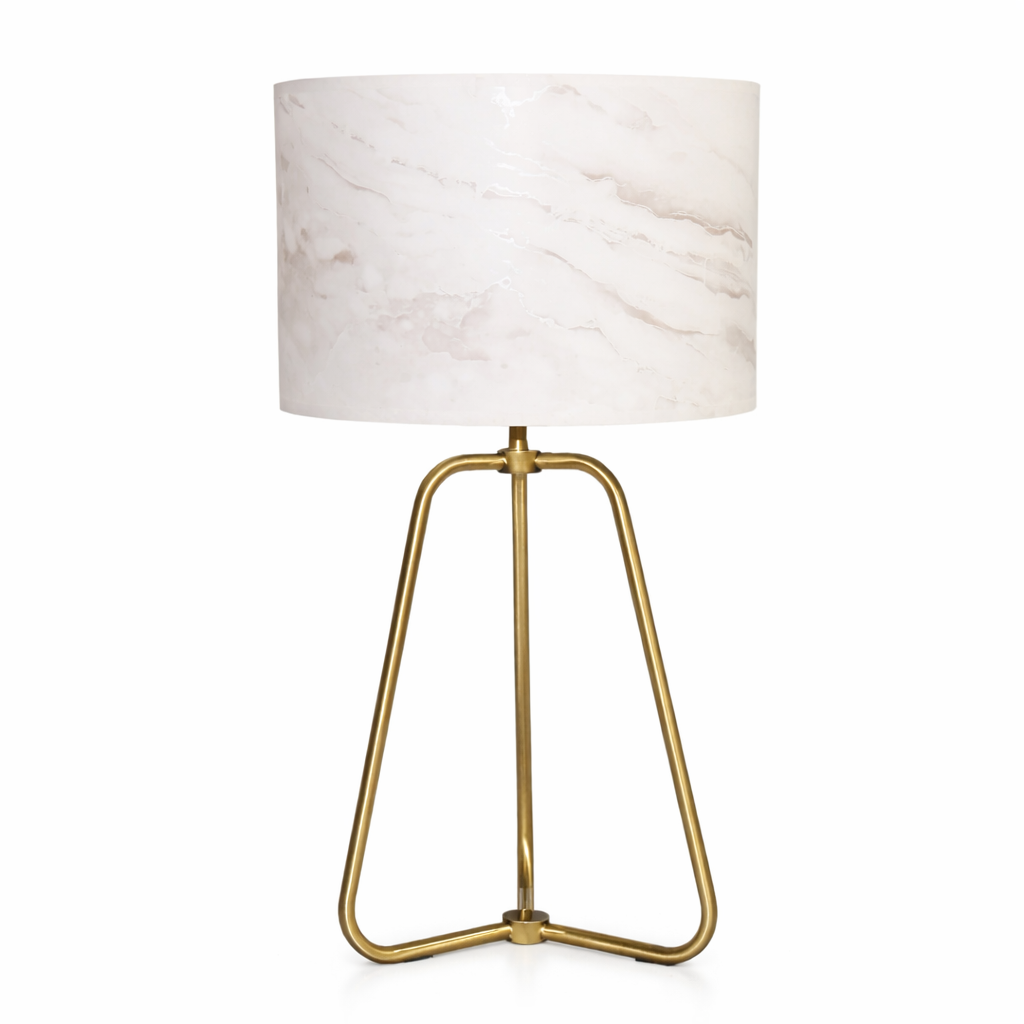 Triton Marble Lampshade Table Lamp - Bronze | MidinMod