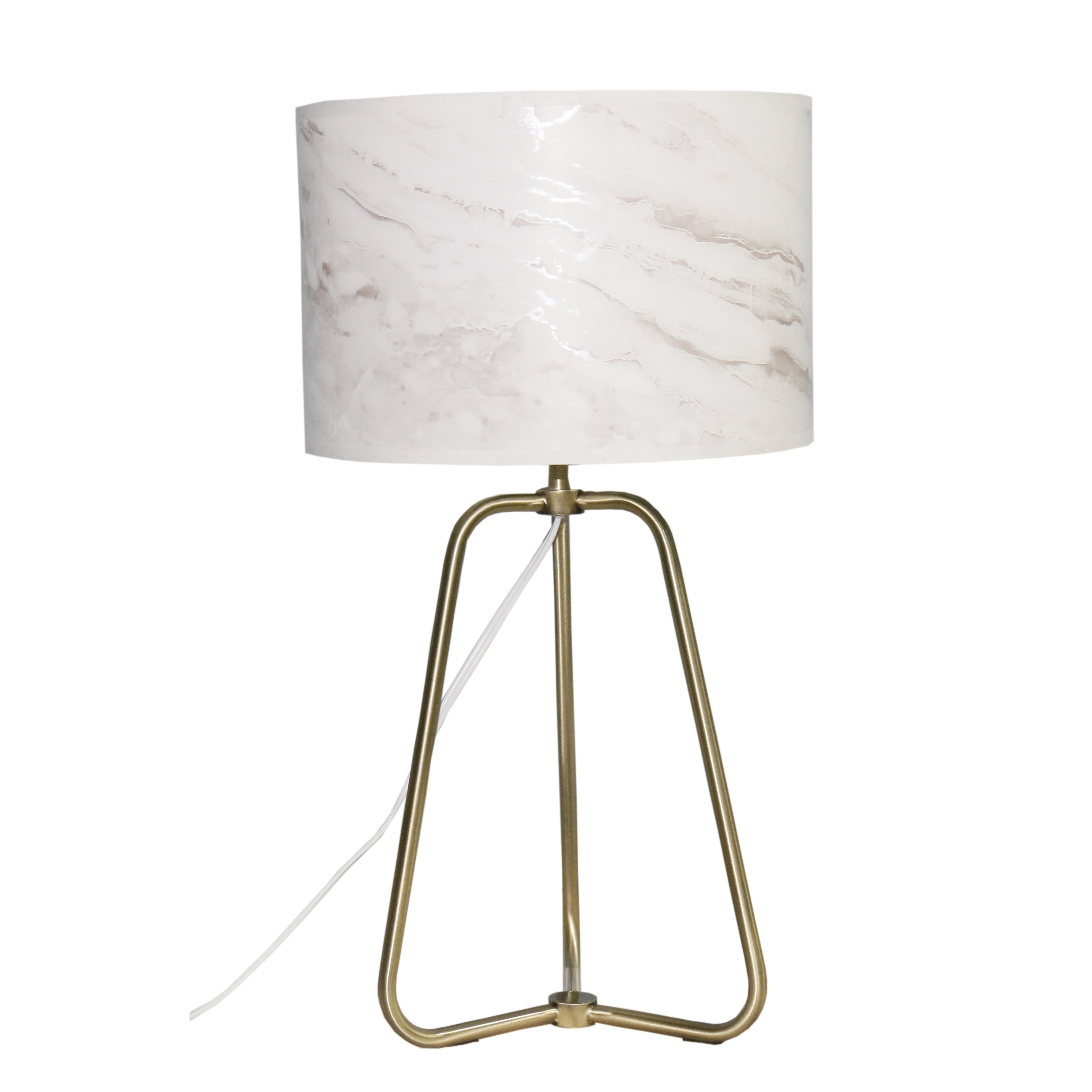 Triton Marble Lampshade Table Lamp - Bronze | MidinMod