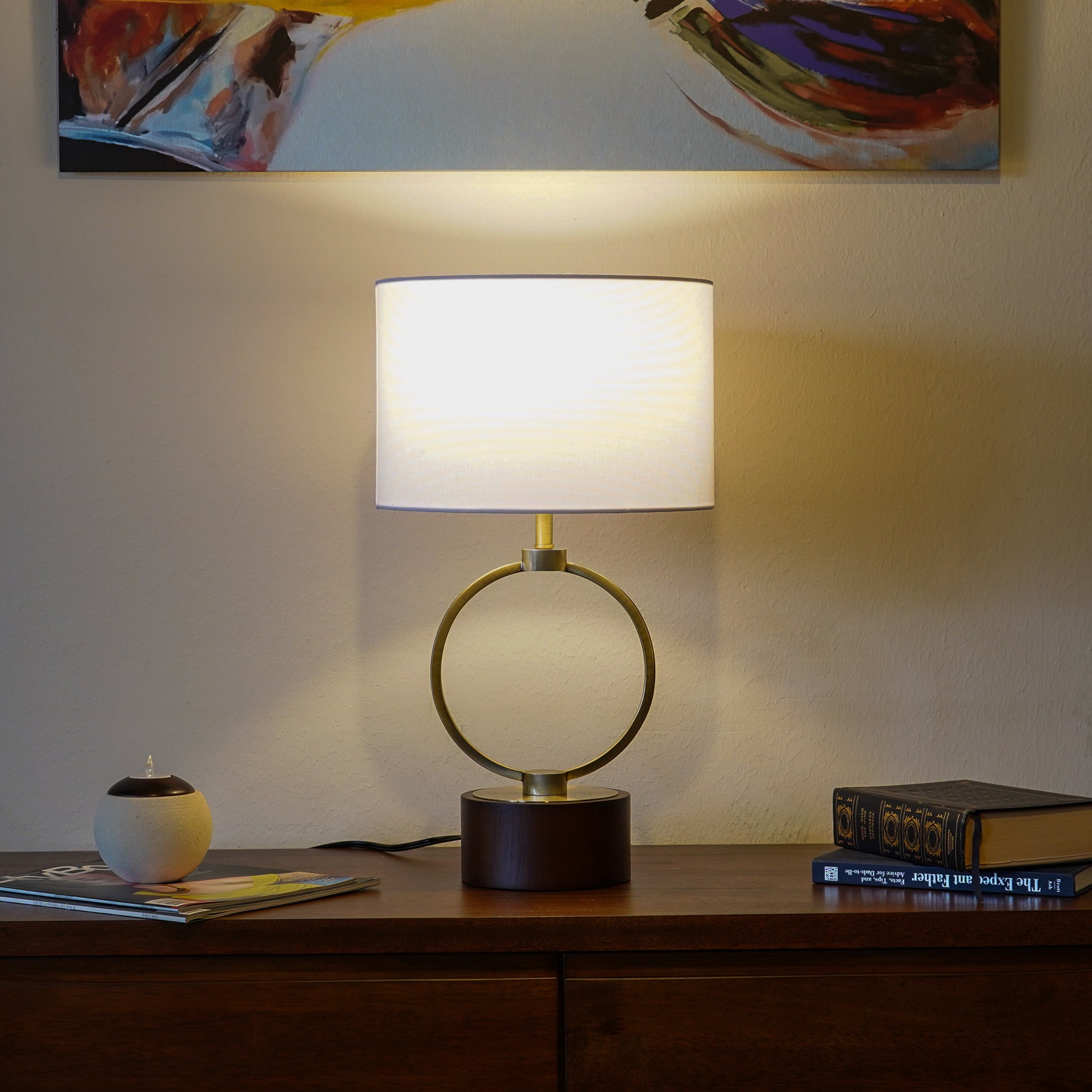 Vega Metal Circular Table Lamp