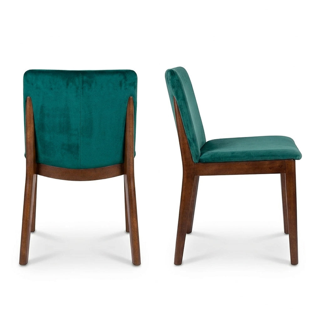 Virginia Mid-Century Modern Scandinavian Dining Chair with Velvet Upholstery | MidinMod
