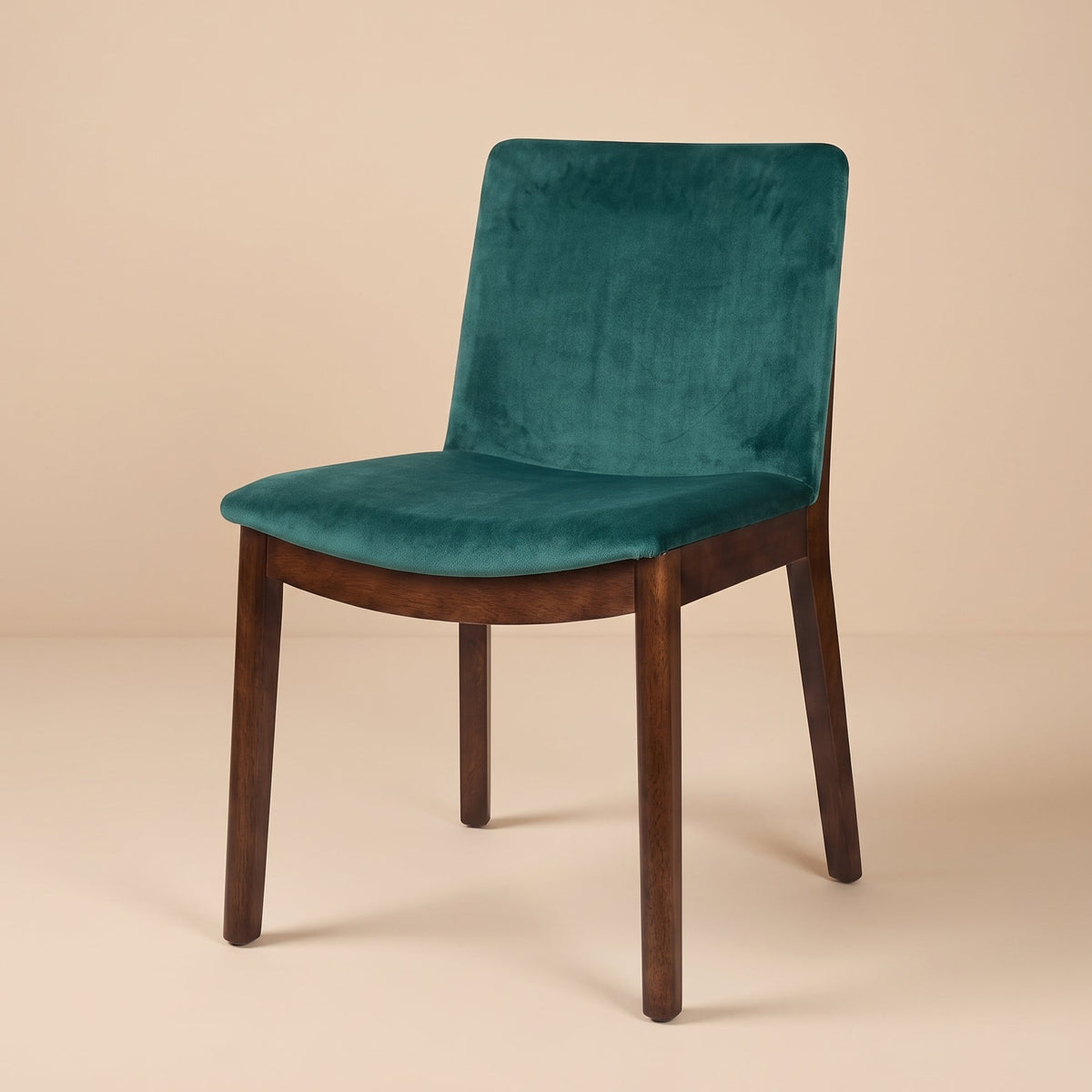 Virginia Mid-Century Modern Scandinavian Dining Chair with Velvet Upholstery | MidinMod
