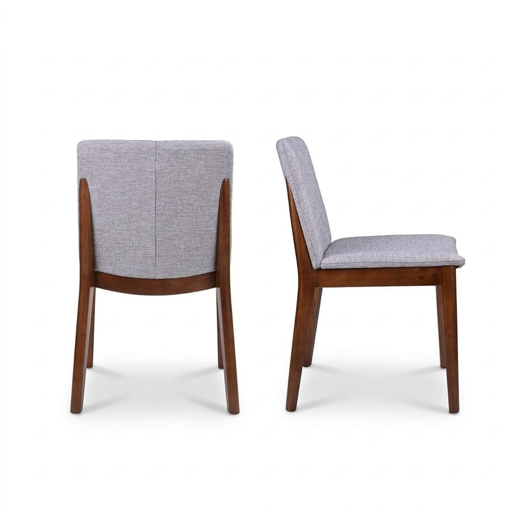 Virginia Mid-Century Modern Scandinavian Dining Chair with Fabric Upholstery - MidinMod