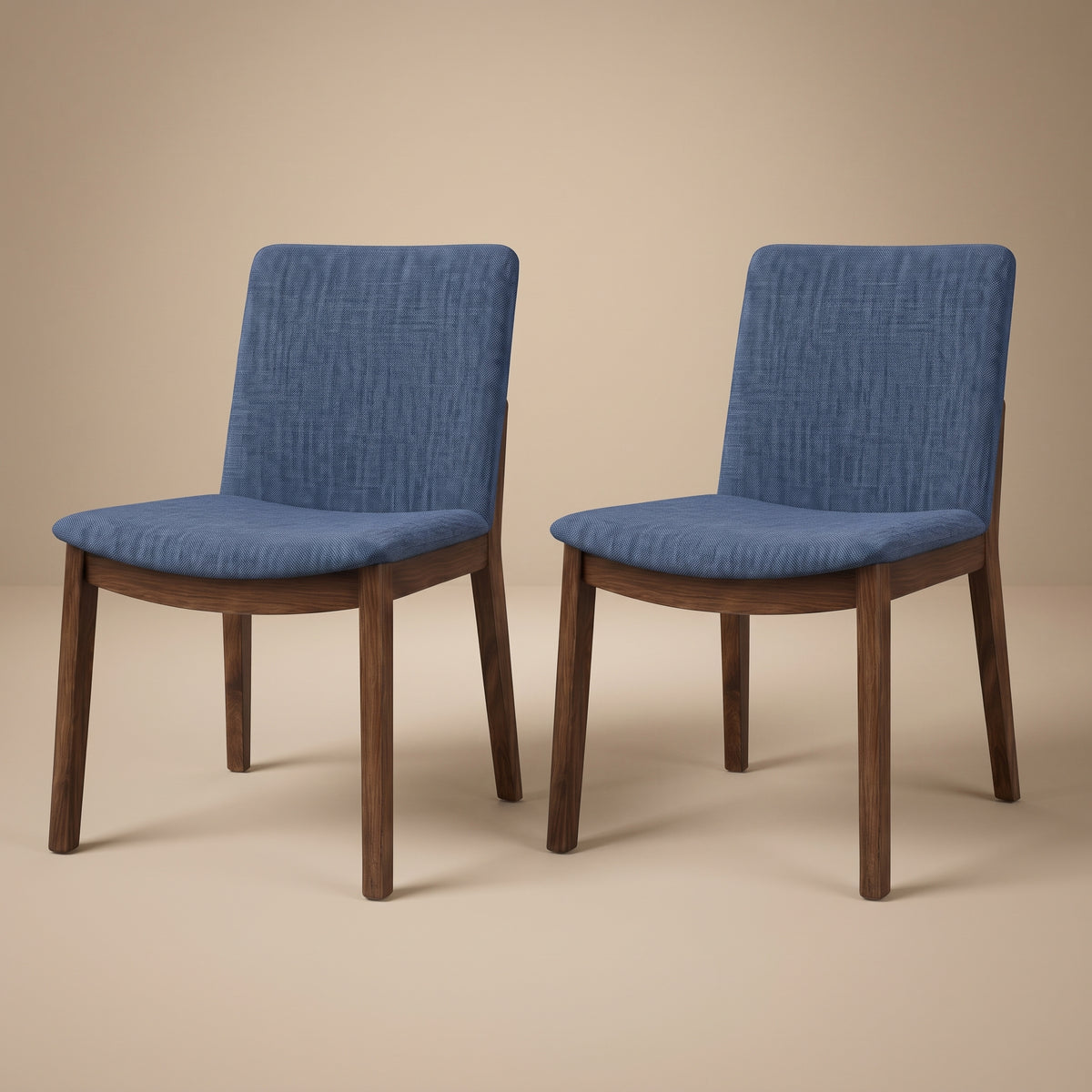 Virginia Mid-Century Modern Scandinavian Dining Chair with Fabric Upholstery - MidinMod