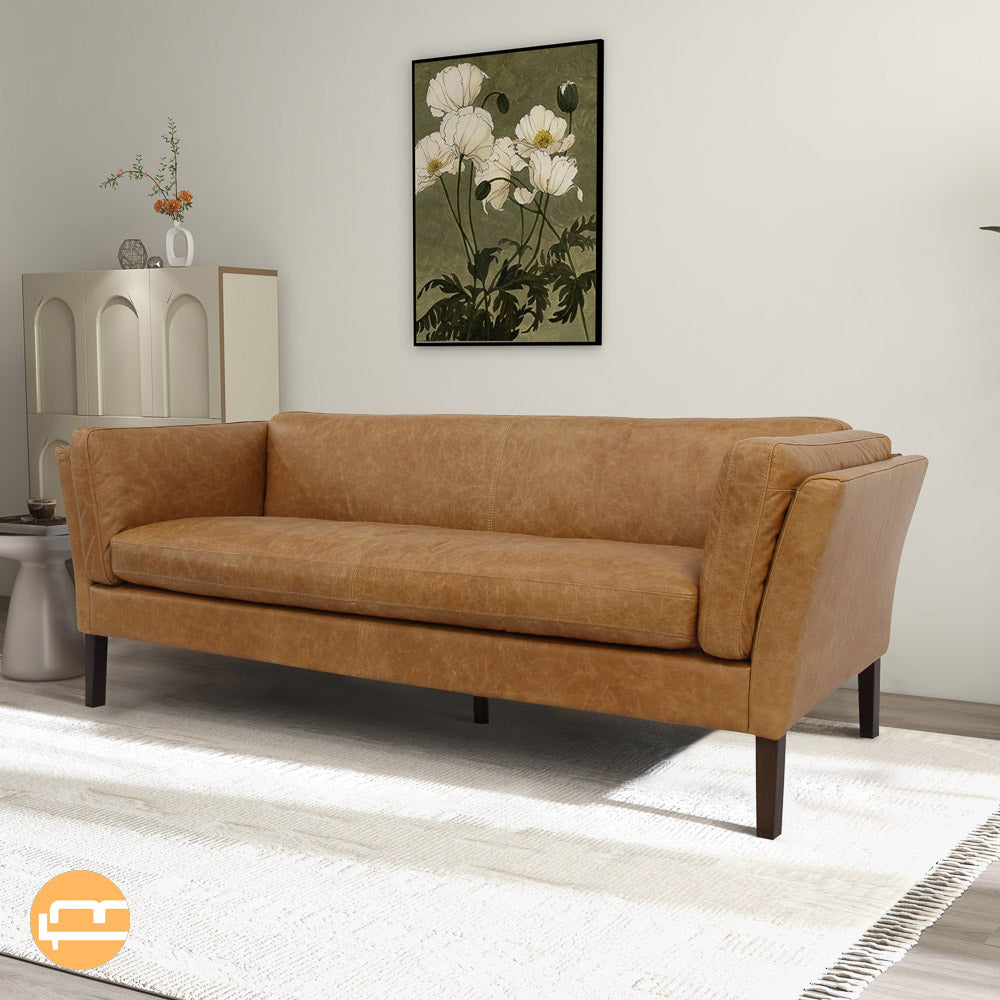 Warner Leather Sofa - Waxy Tan