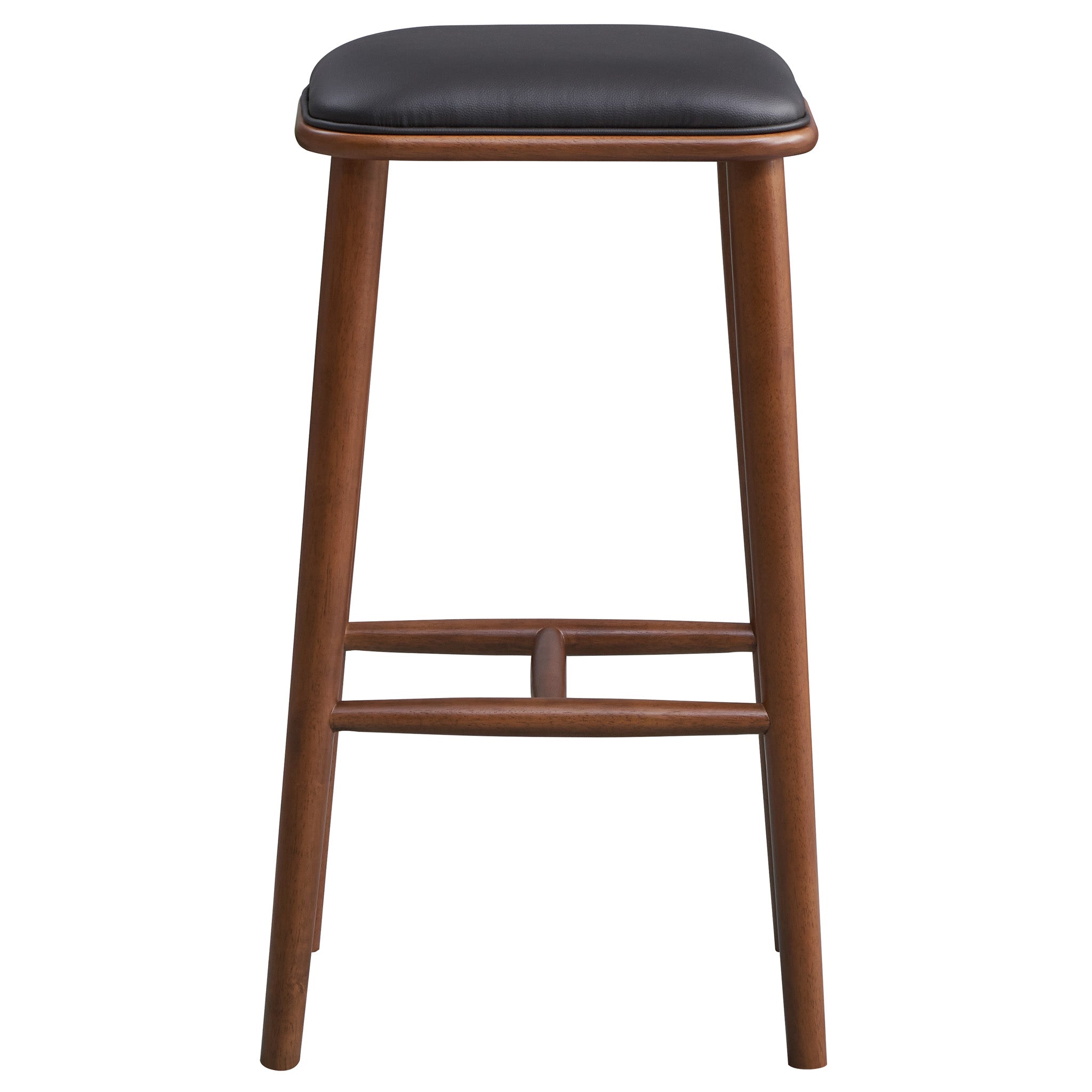 Westbury Bar Stool Black Leather - MidinMod