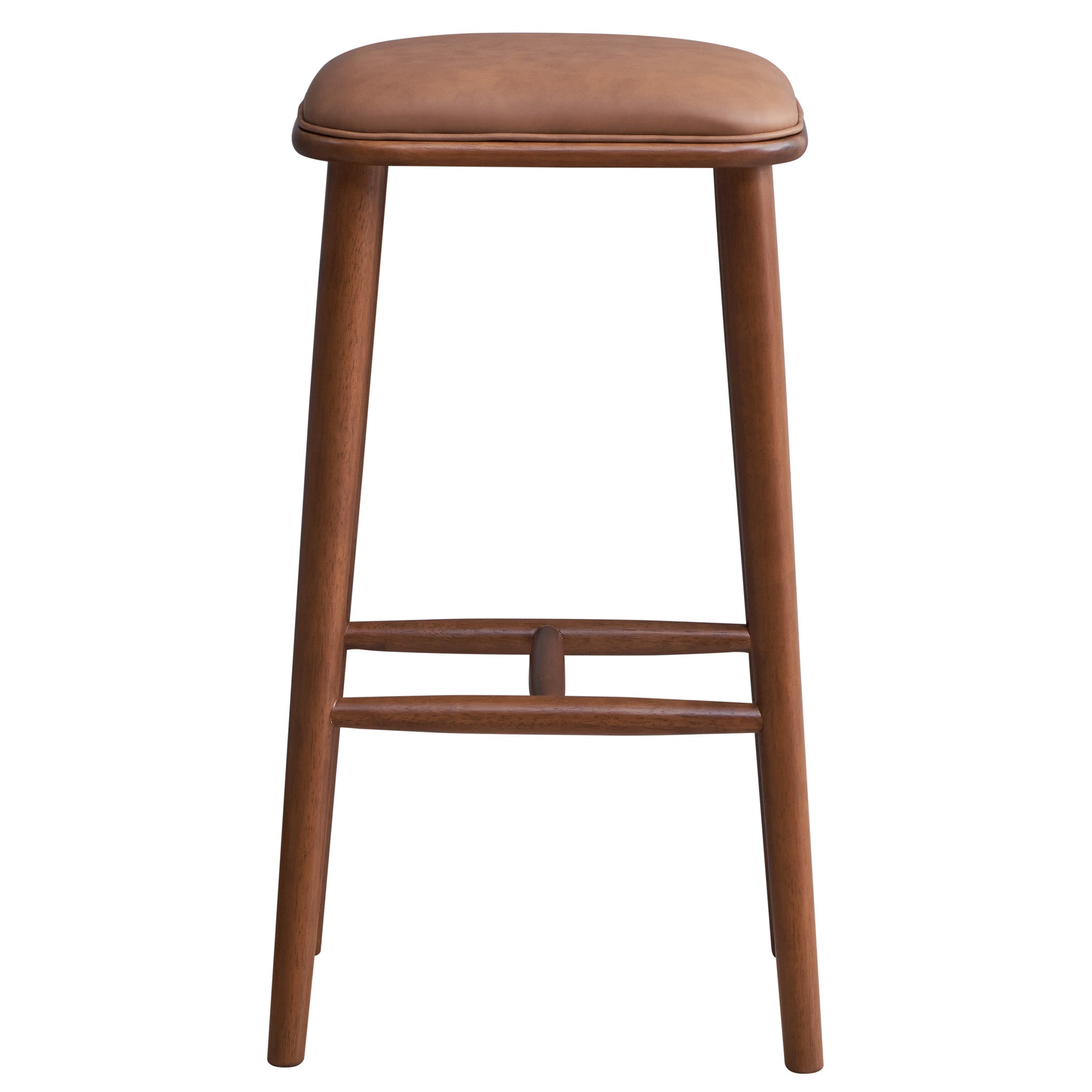 Westbury Tan Leather Bar Stool - MidinMod