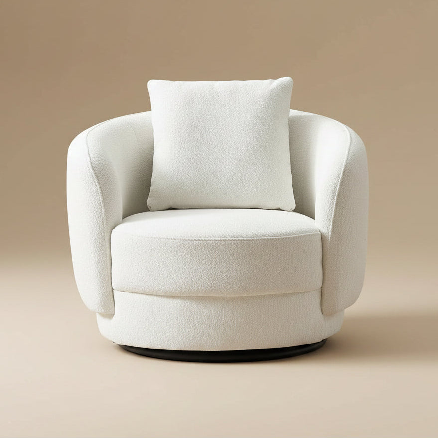 Perth Beige Boucle Lounge Chair - MidinMod