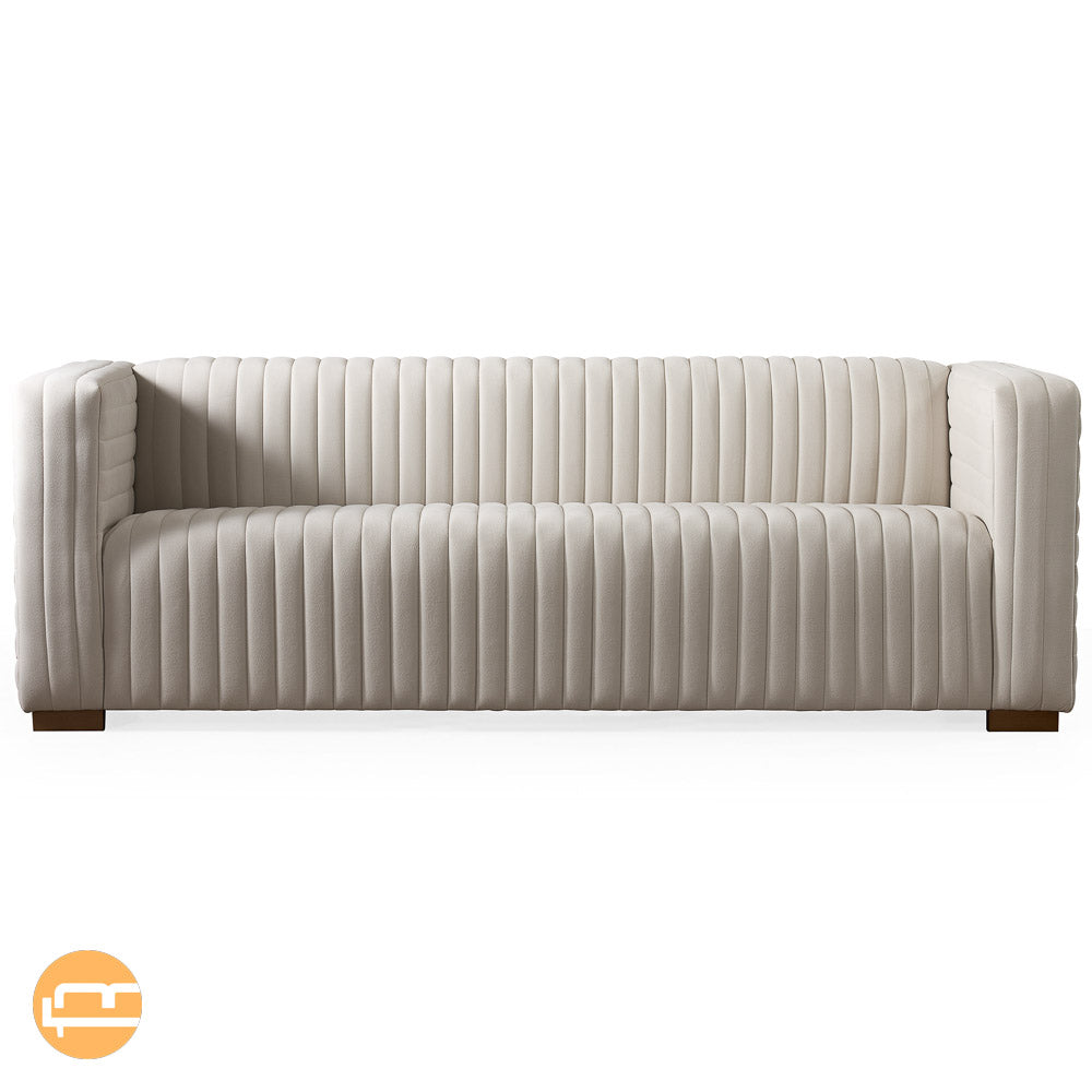 Zaha Cream Velvet Sofa