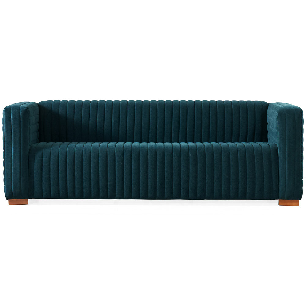 Zaha Blue Velvet Sofa