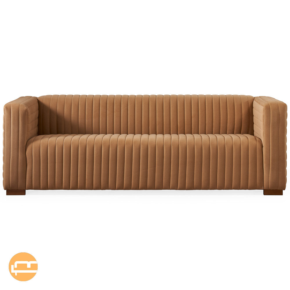 Zaha Mocha Velvet Sofa