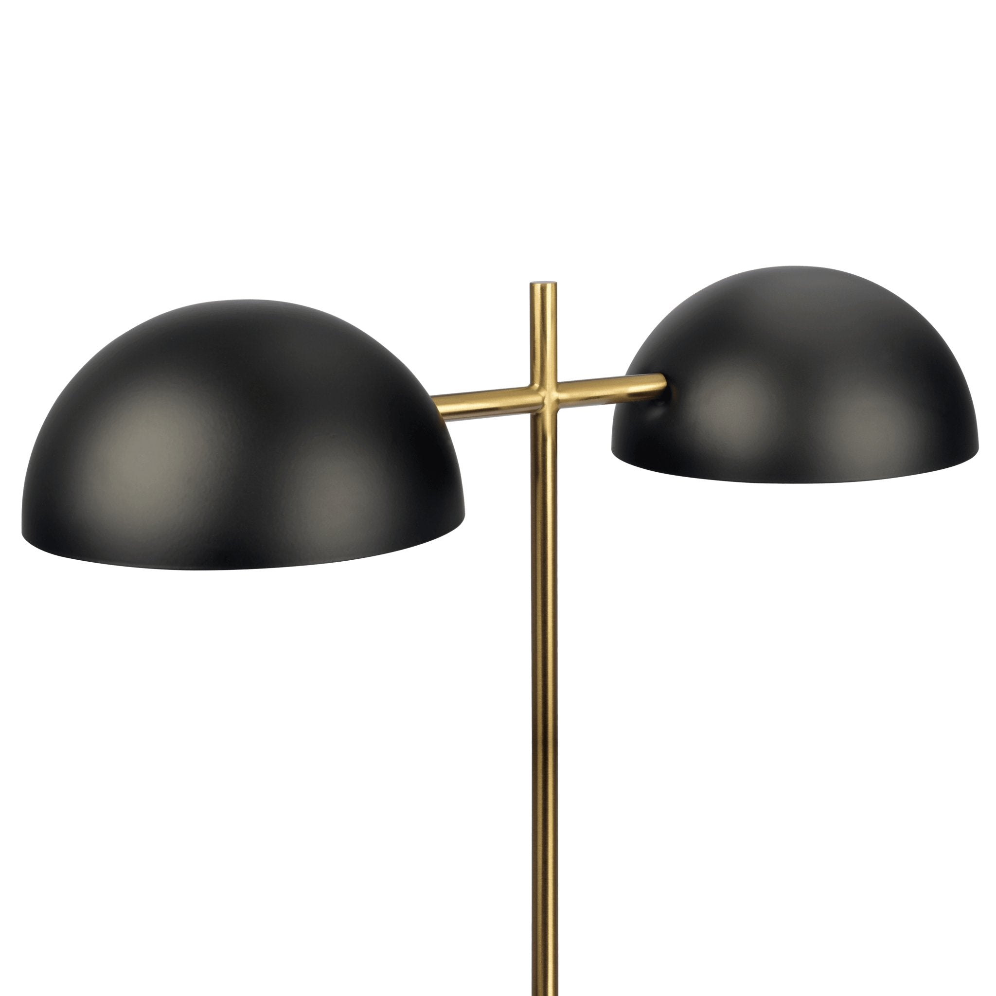 Nova Hydro Black Table Lamp with On/Off Switch Double Lamp with Faux Marble Base - MidinMod