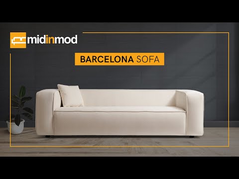 Barcelona Modern Boucle Sofa (Cream)