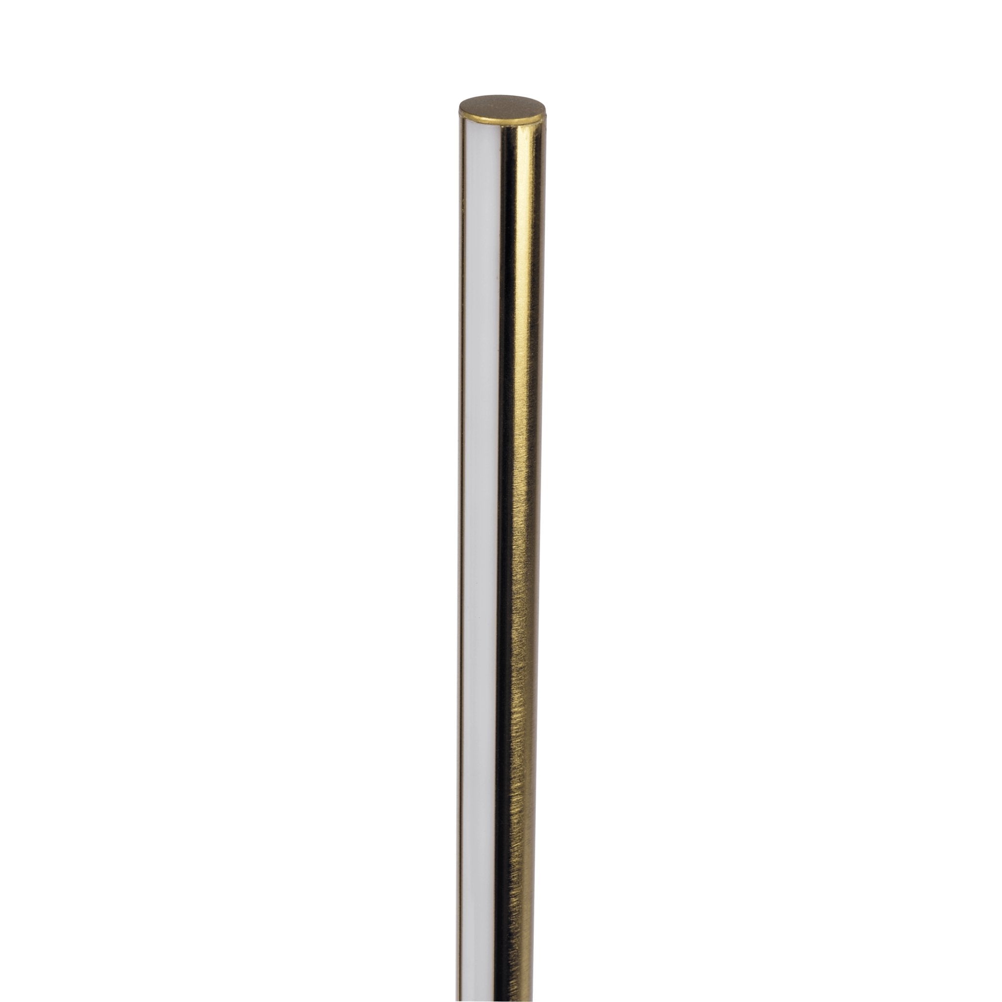 Prism Brassed Gold LED Floor Lamp with On/Off Switch Faux Marble Base - MidinMod