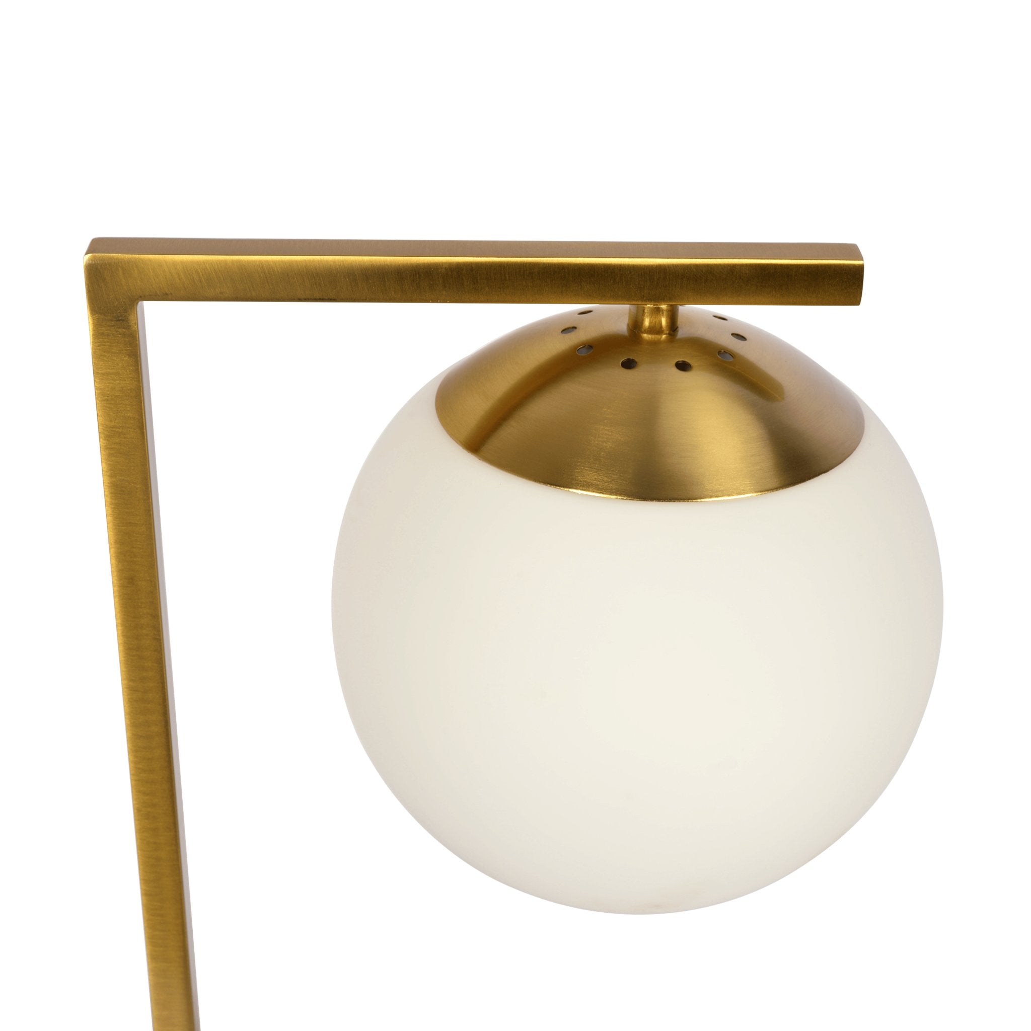 Velvet Globe Table Lamp White Opal Glass with Dimmer Switch Inline - MidinMod