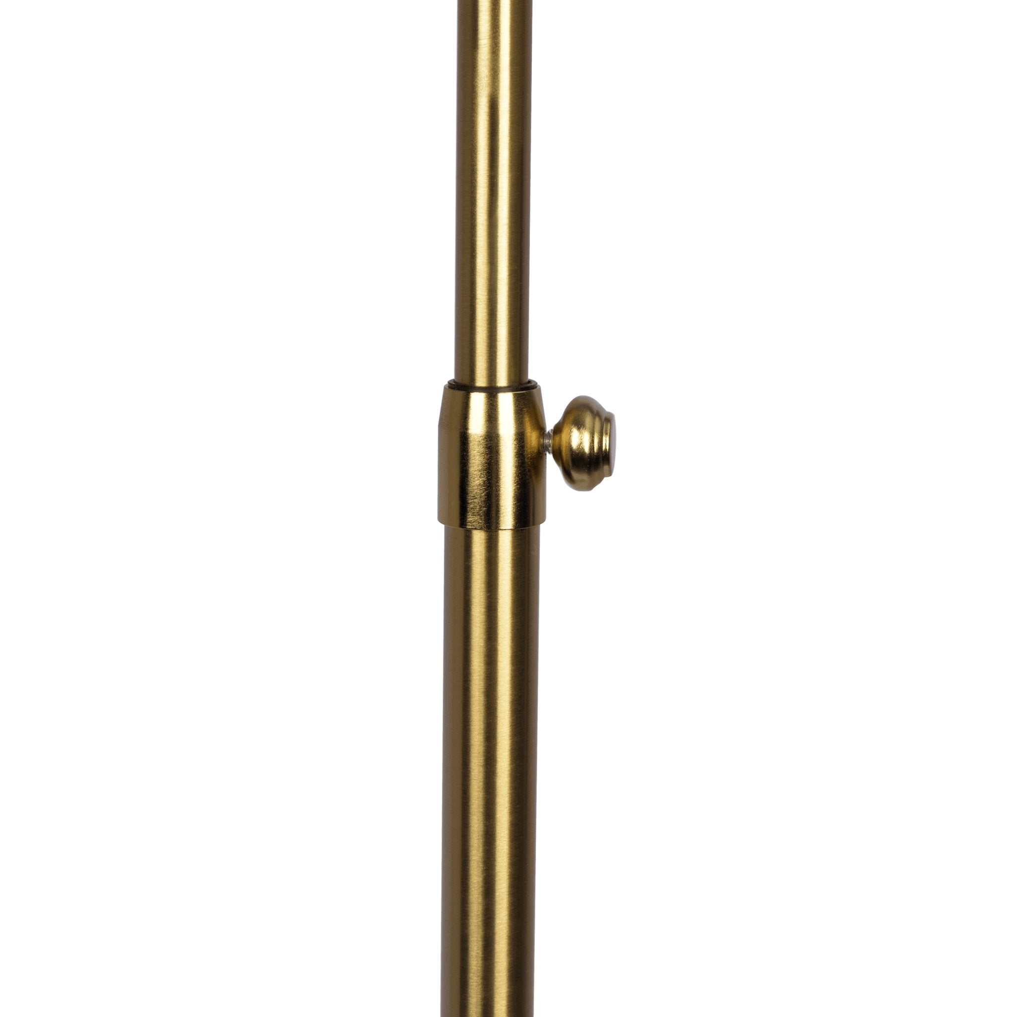 Verve Brassed Gold Floor Lamp with On/Off Switch Adjustable Led Round Base - MidinMod