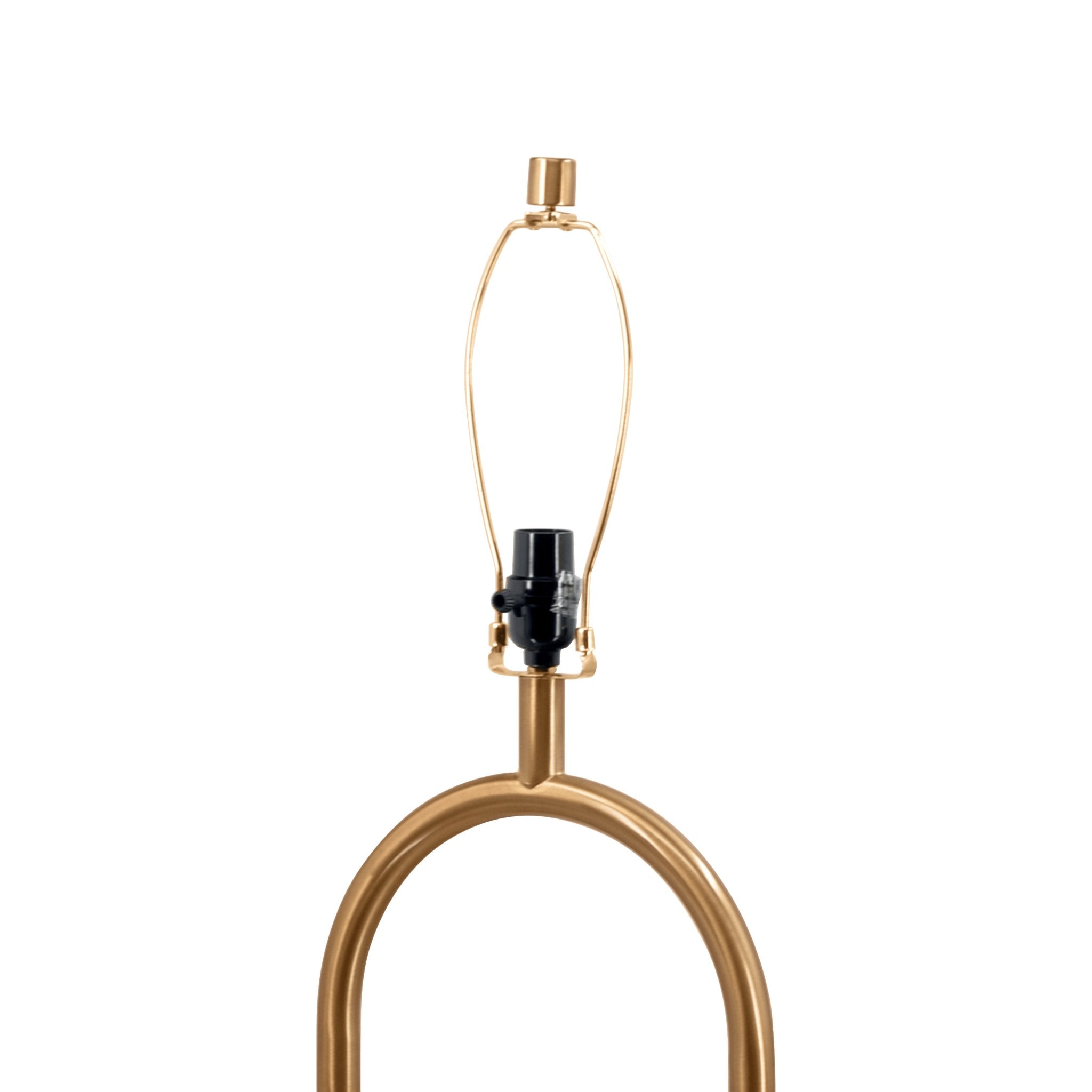 Vivid Brass Ring Base Floor Lamp with Large White Drum Shade - MidinMod