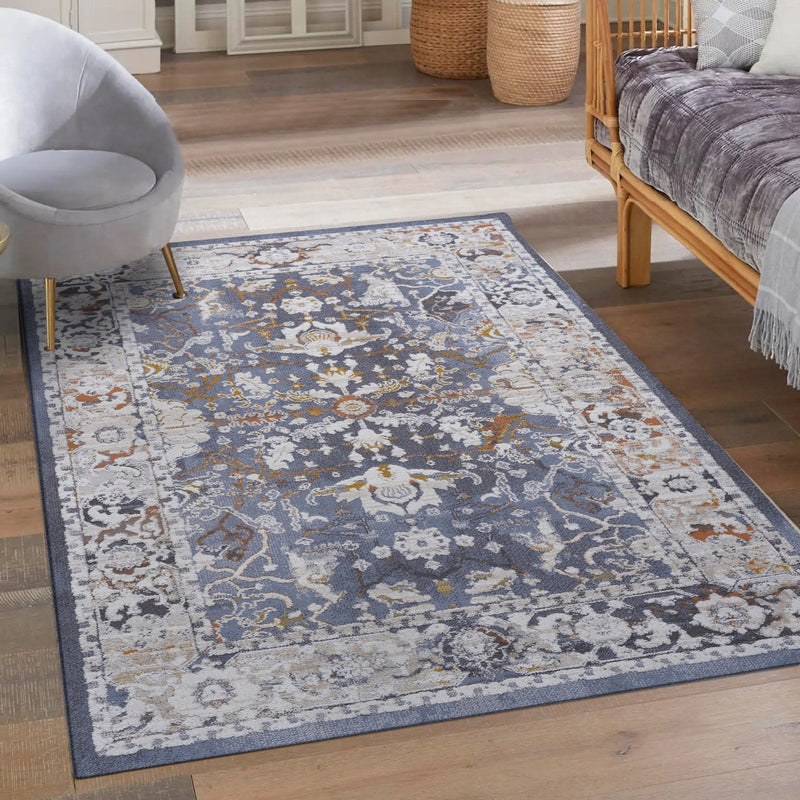 Payas Blue Rug Size 6'7'' x 9' | Mid in Mod | Houston TX | Best Furniture stores in Houston