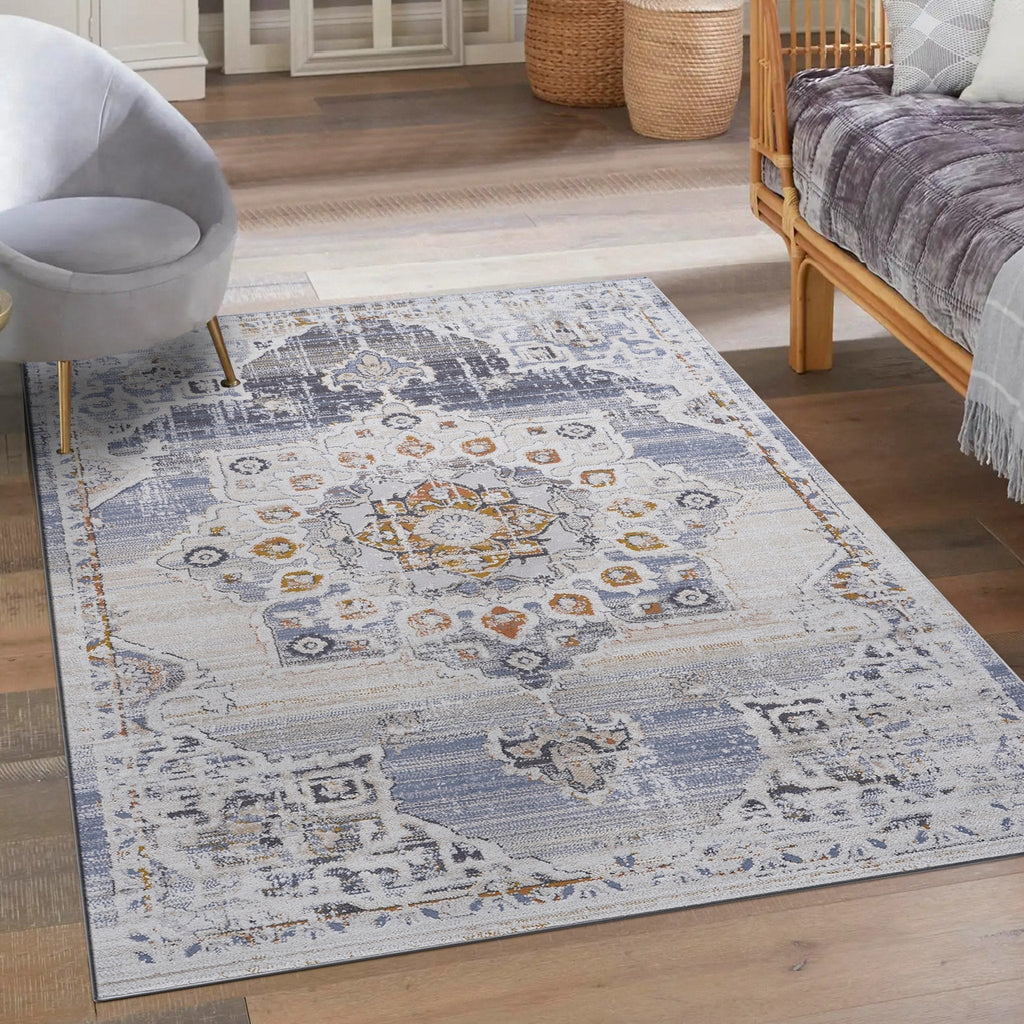 Payas Cream - Gold Rug Size 6'7'' x 9' | Mid in Mod | Houston TX | Best Furniture stores in Houston