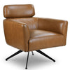 Megan Leather Lounge Chair (Tan) | Mid in Mod | Houston TX | Best Furniture stores in Houston