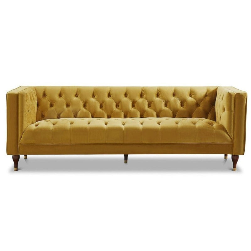 Houston Modern Sofa (Gold Yellow - Velvet) | Mid in Mod | Houston TX | Best Furniture stores in Houston