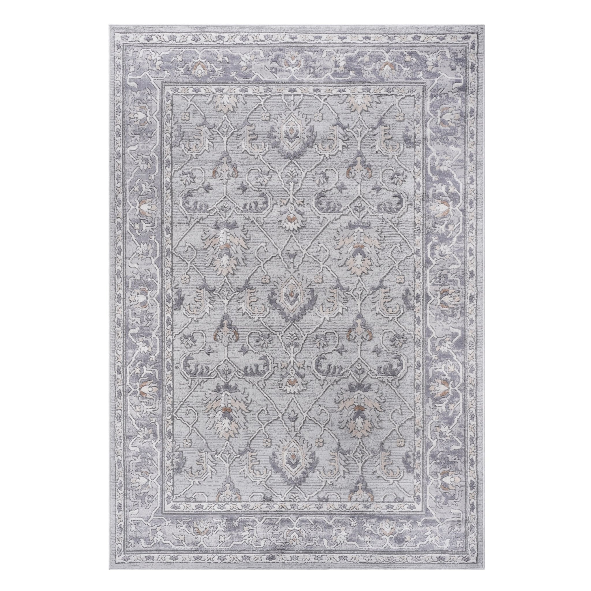 Marfi Ivory - Grey Rug Size 6'7'' x 9' - MidinMod