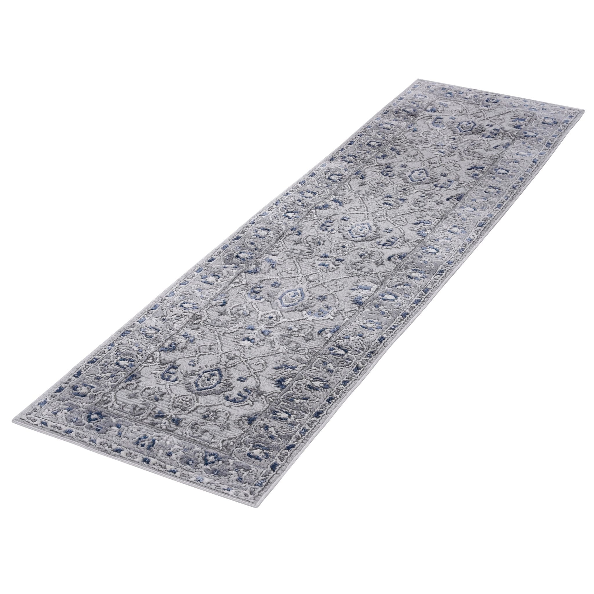 Marfi Grey-Blue Runner Rug 2'2'' x 8' - MidinMod