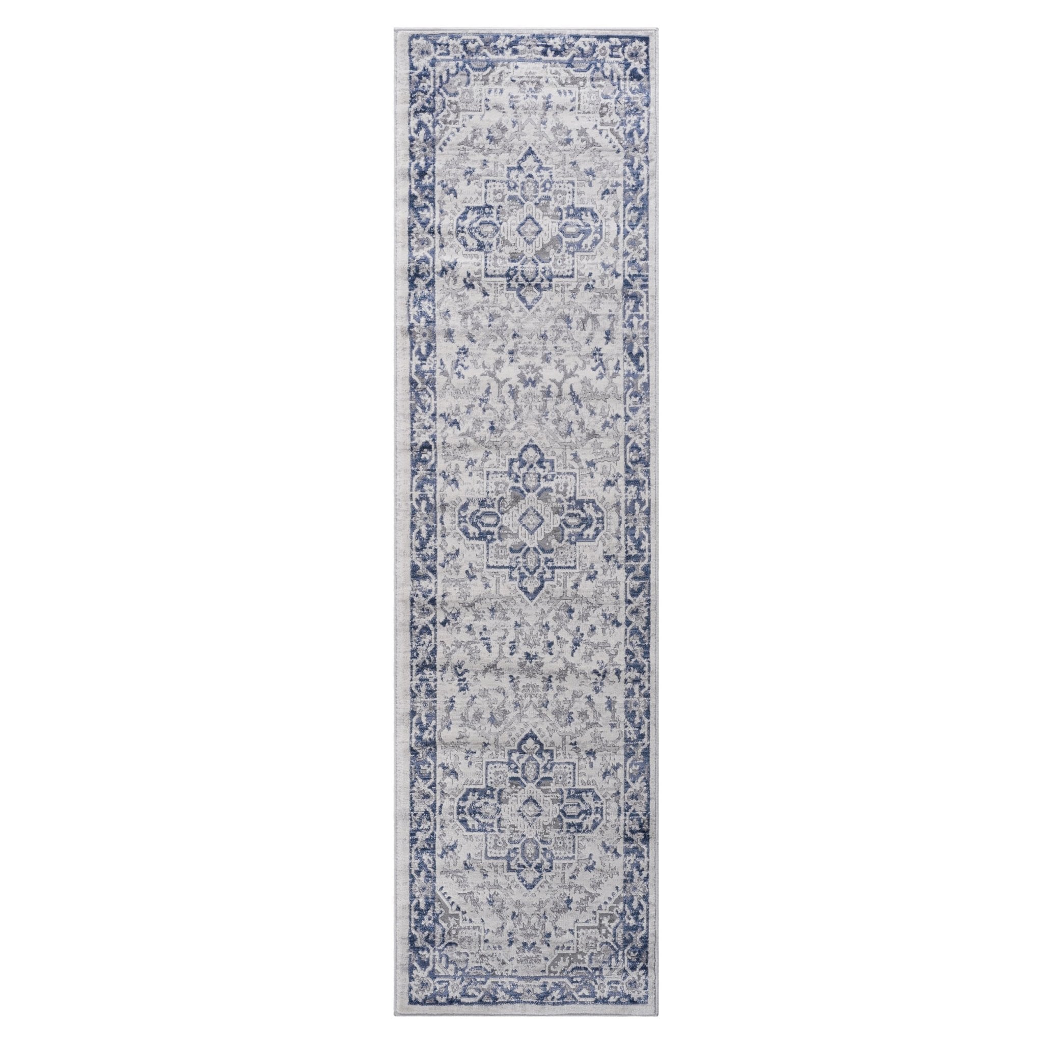 Marfi Blue-Grey Runner Rug 2'2'' x 8' - MidinMod