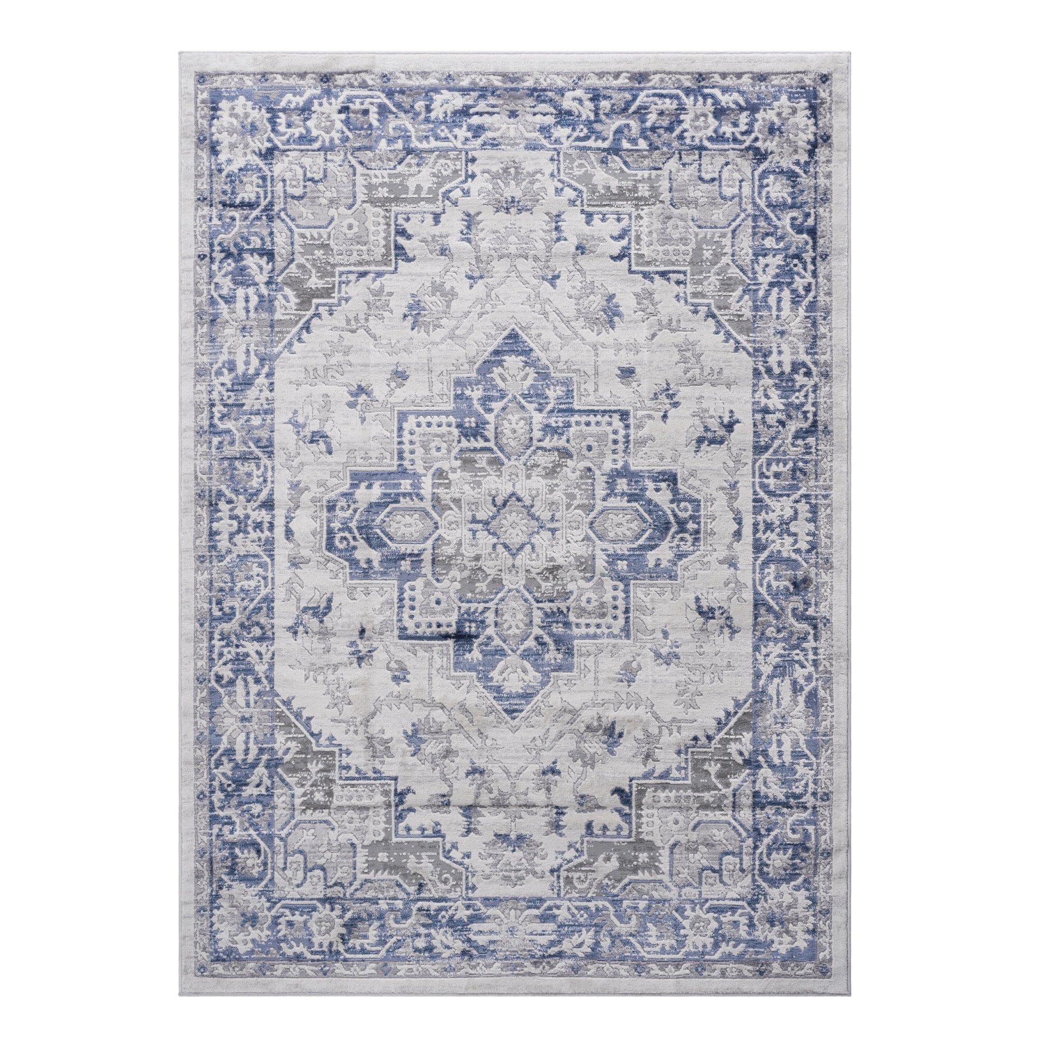 Marfi Blue - Grey Rug Size 5'3'' x 7'6'' - MidinMod