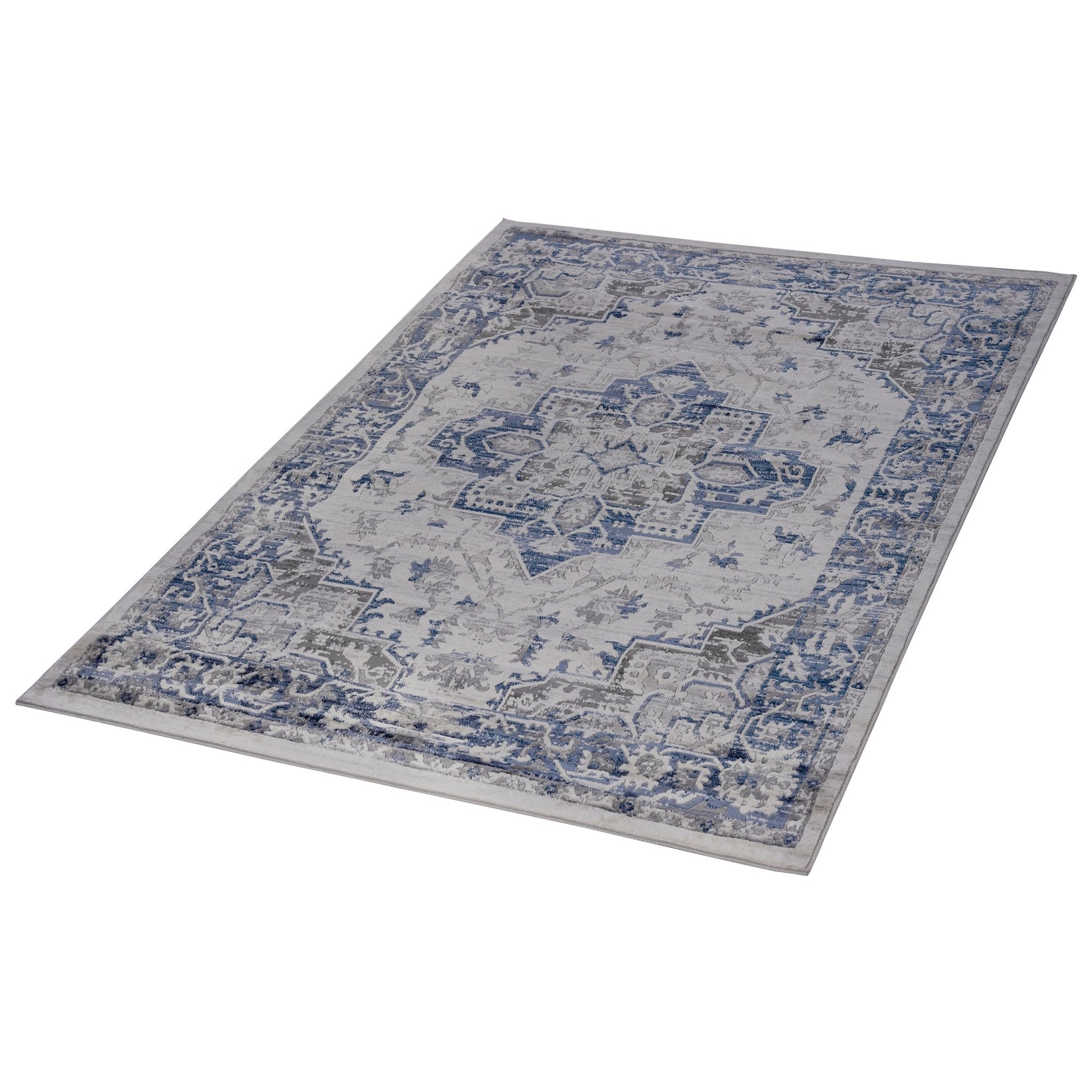 Marfi Blue - Grey Rug Size 5'3'' x 7'6'' - MidinMod