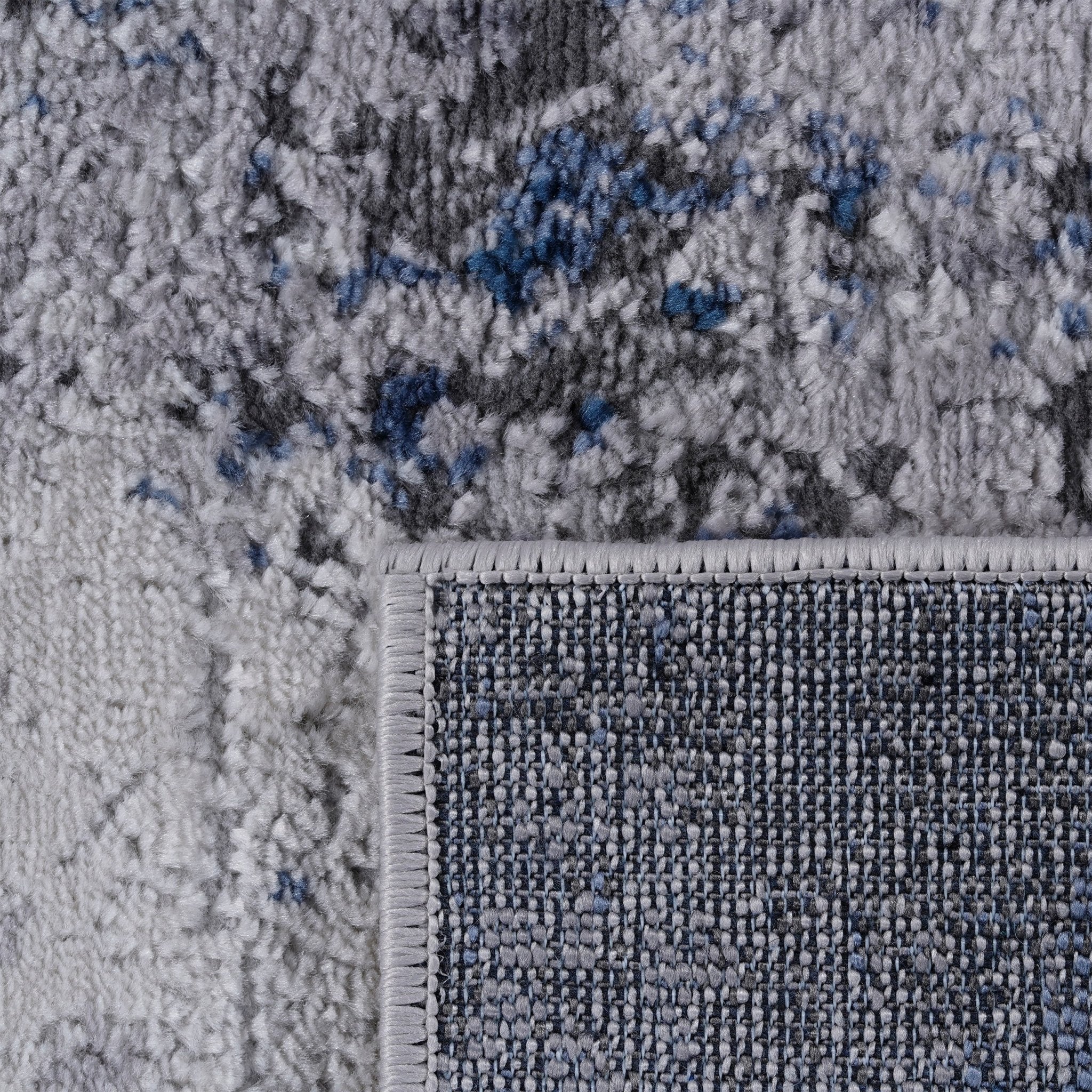 Marfi Silver-Blue Runner Rug Size 2'2'' x 8' - MidinMod