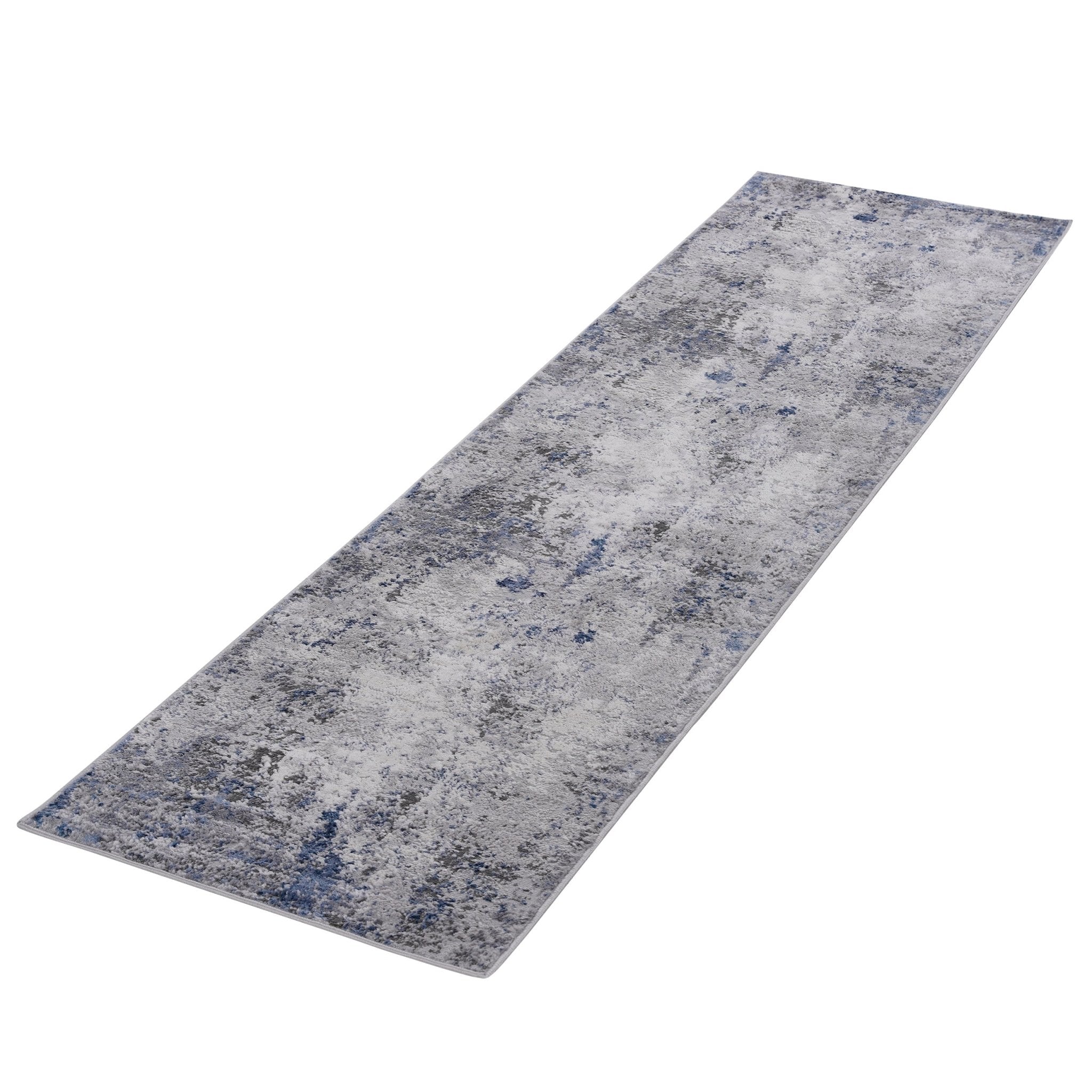 Marfi Silver-Blue Runner Rug Size 2'2'' x 8' - MidinMod