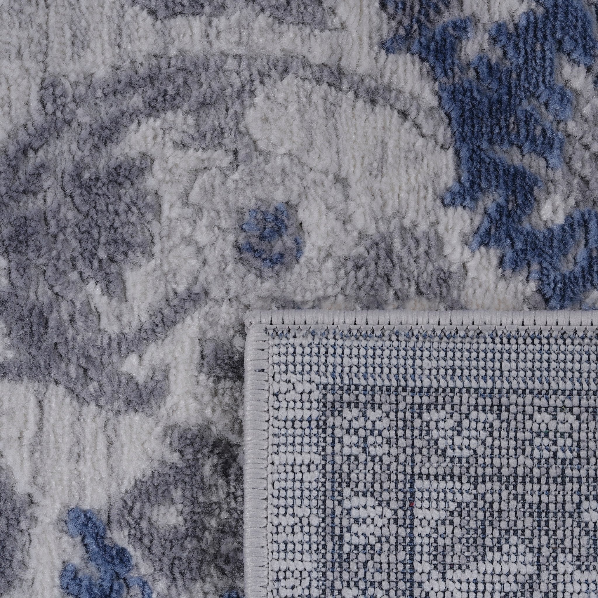 Marfi Blue-Silver Runner Rug 2'2'' x 8' - MidinMod