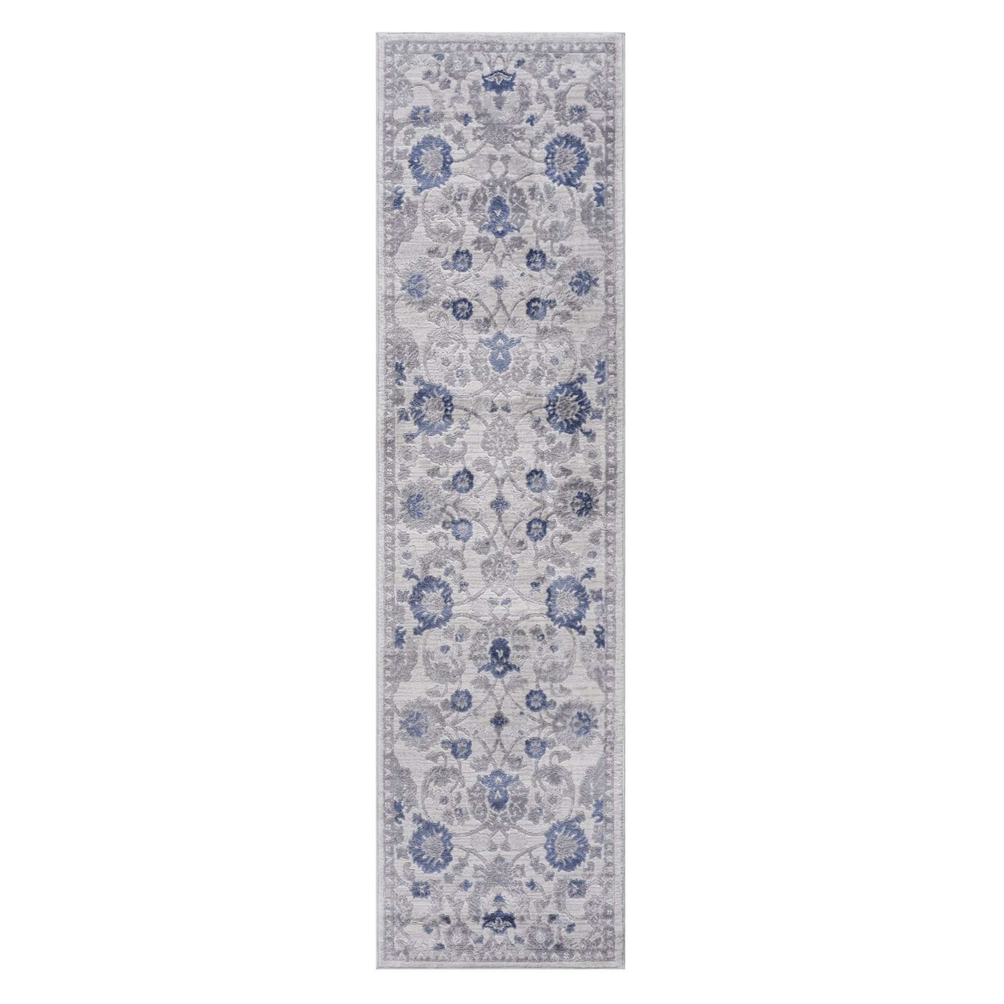 Marfi Blue-Silver Runner Rug 2'2'' x 8' - MidinMod