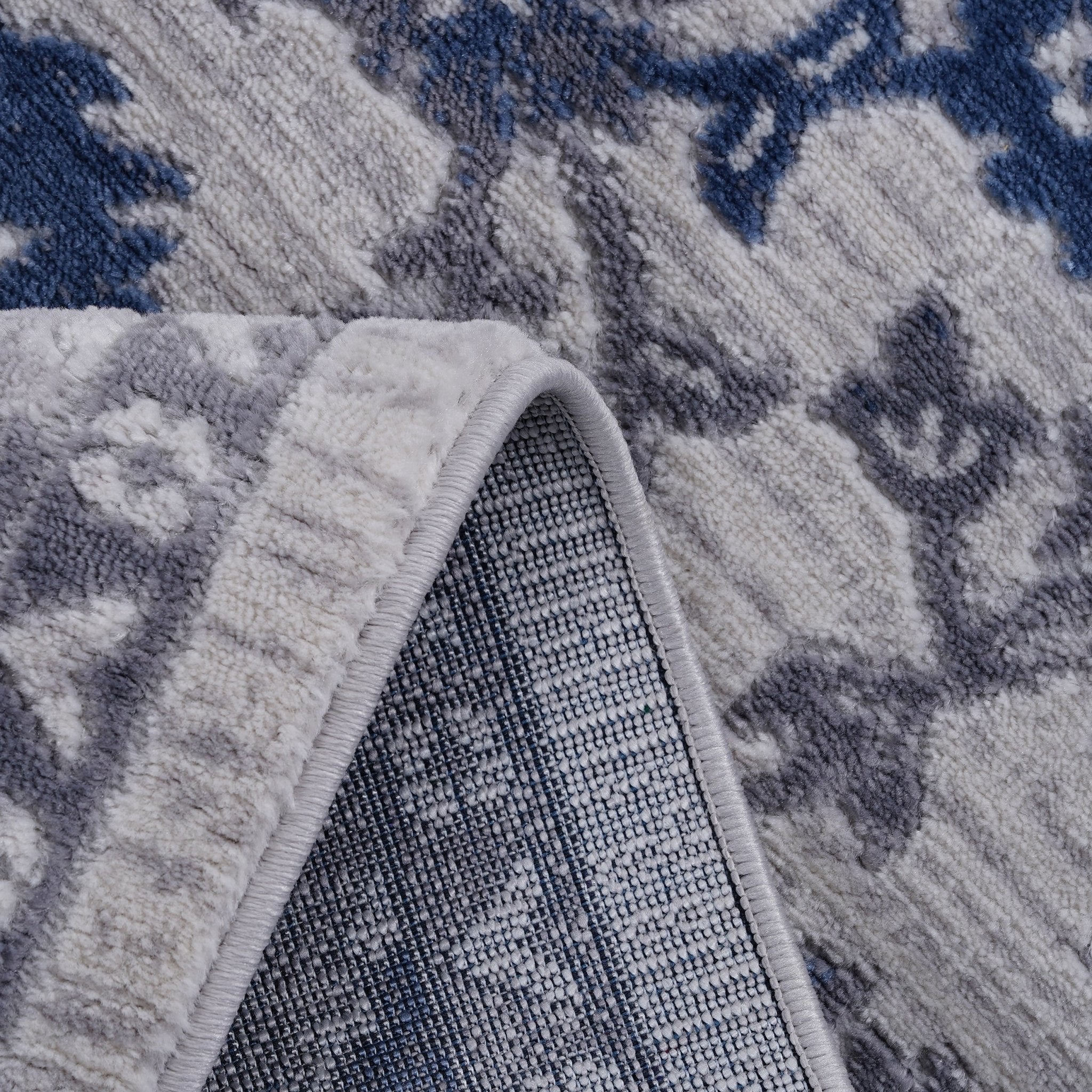 Marfi Blue - Silver Rug Size 7'9'' x 10' - MidinMod