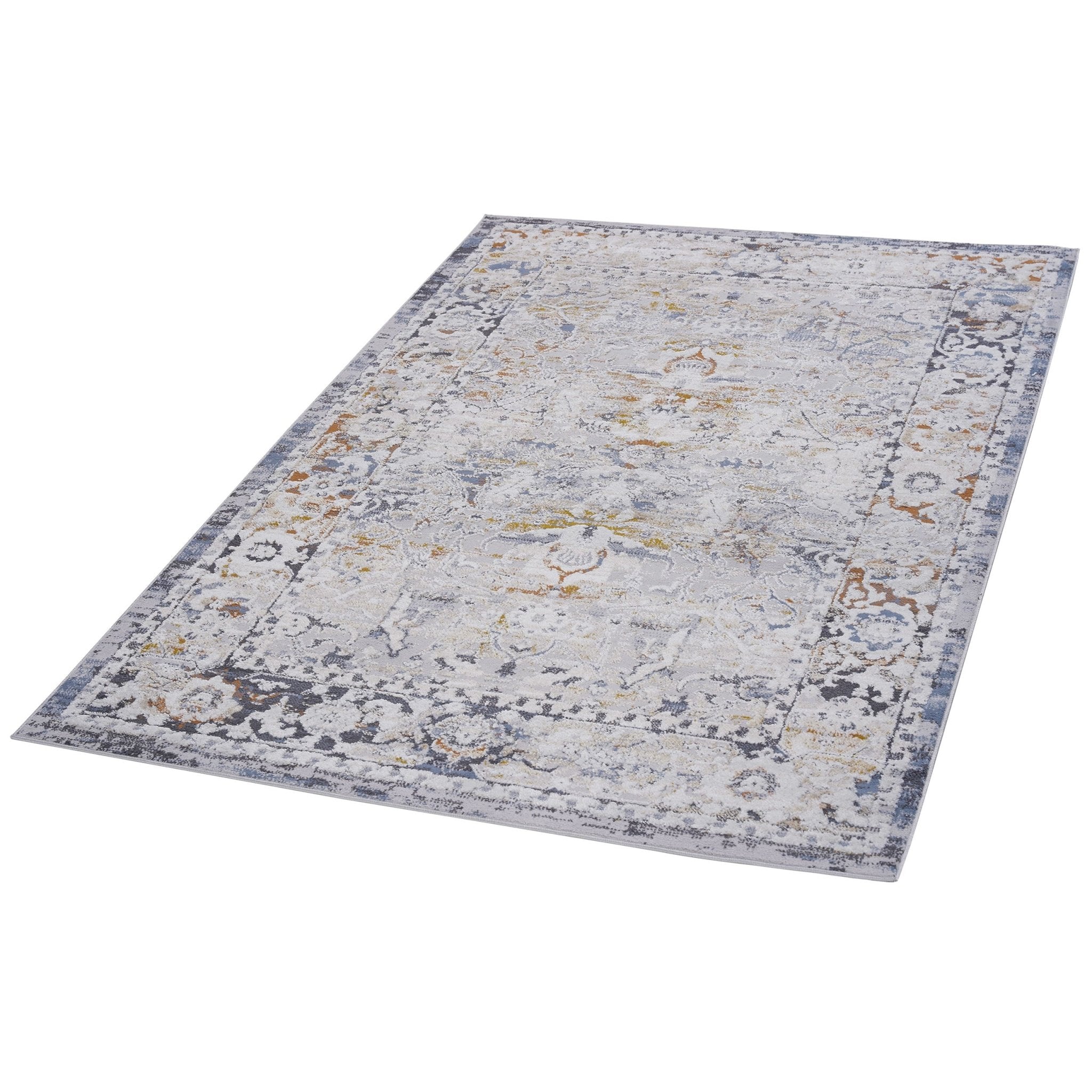 Payas Ivory - Grey Rug Size 5'3'' x 7'6'' - MidinMod