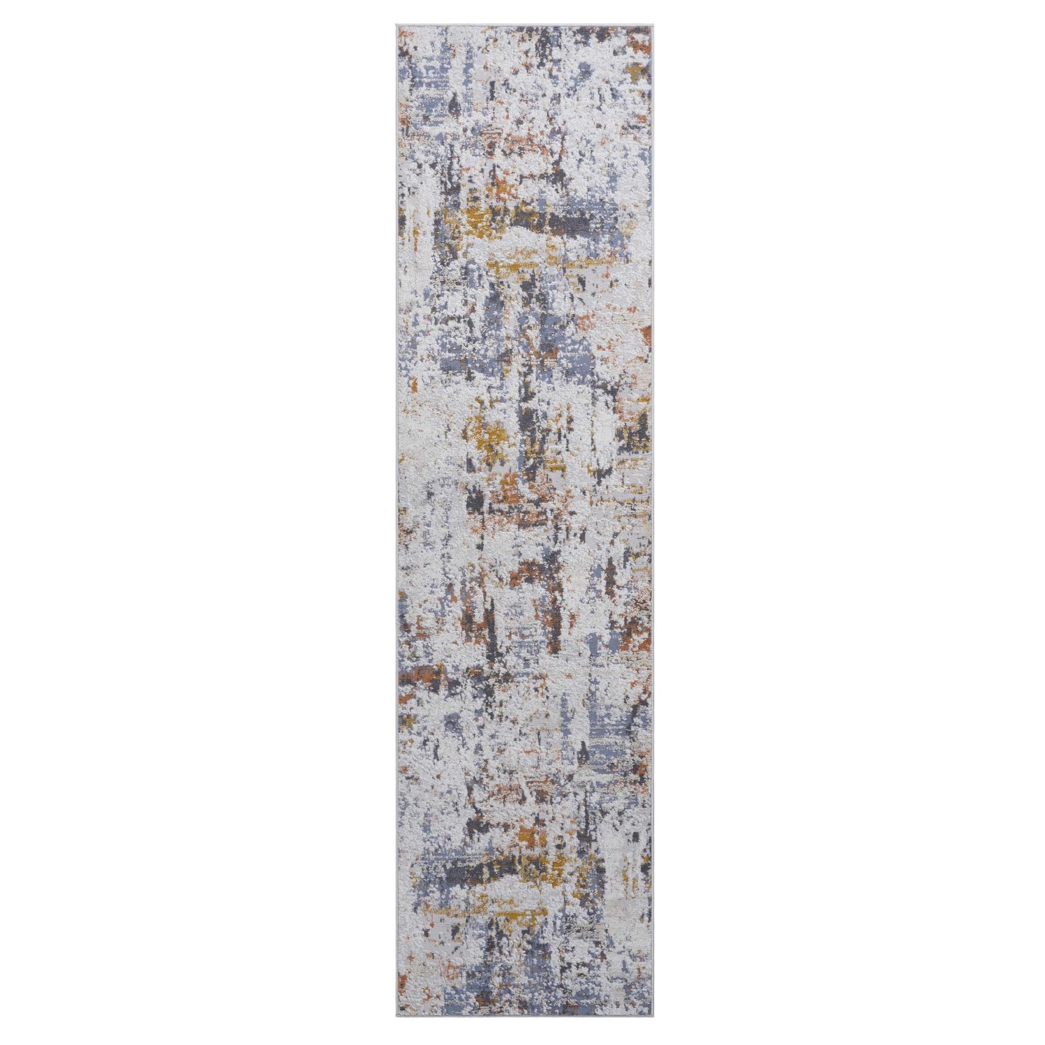 Payas Ivory - Blue Runner Rug Size 2'2'' x 8' - MidinMod