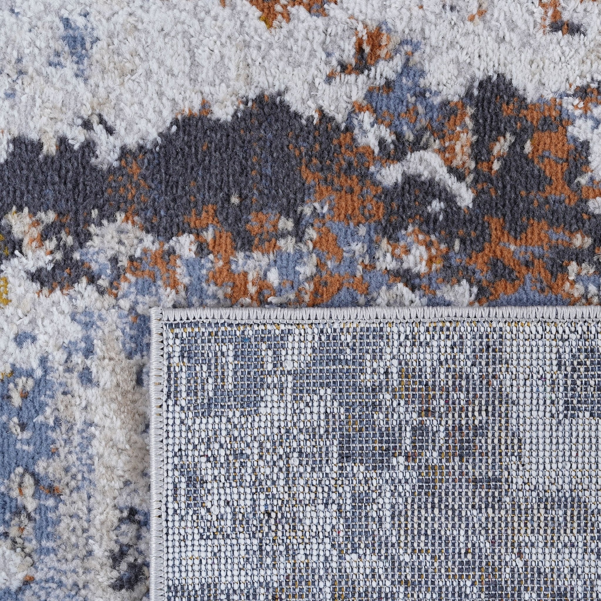 Payas Ivory - Blue Rug Size 6'7'' x 9' - MidinMod