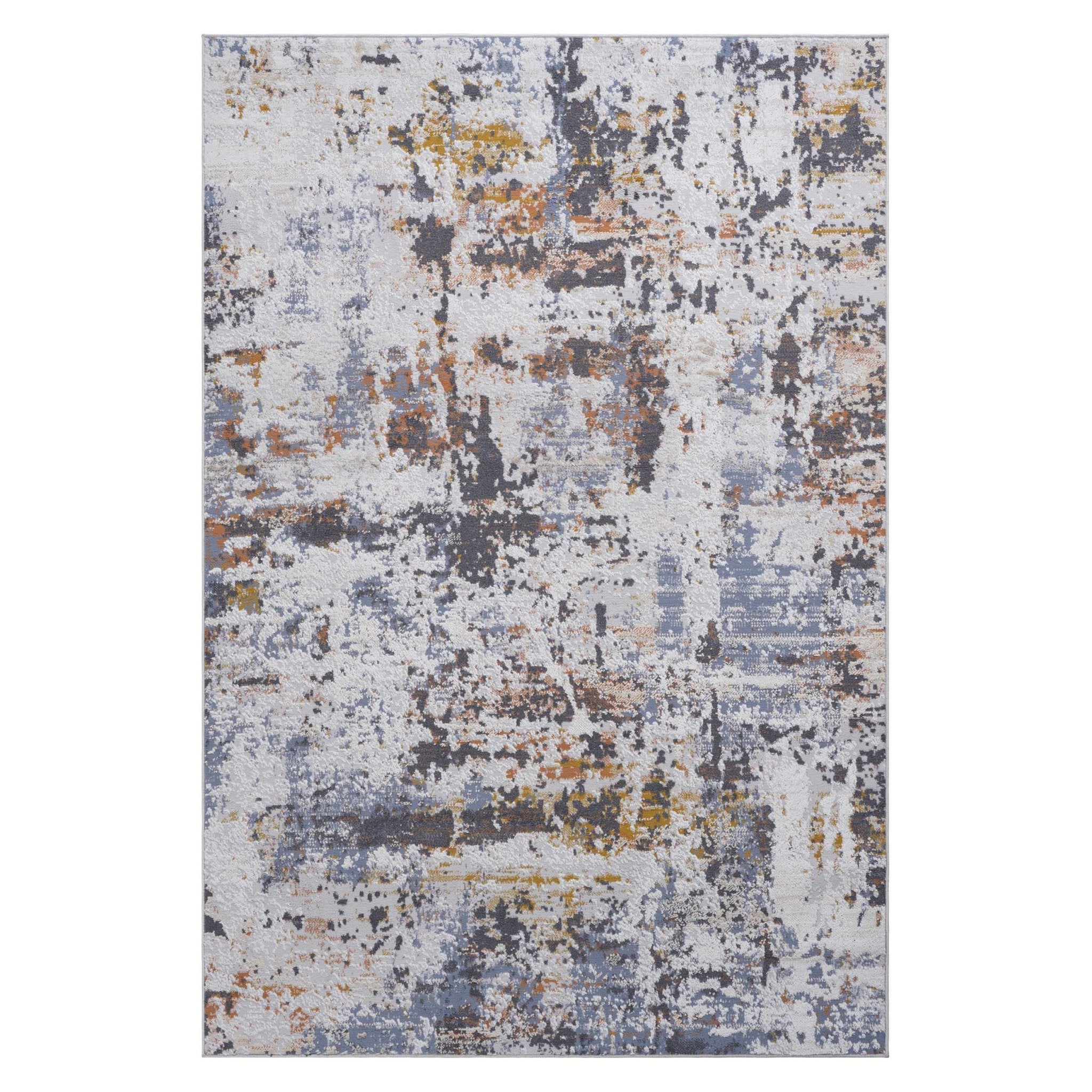 Payas Ivory - Blue Rug Size 6'7'' x 9' - MidinMod