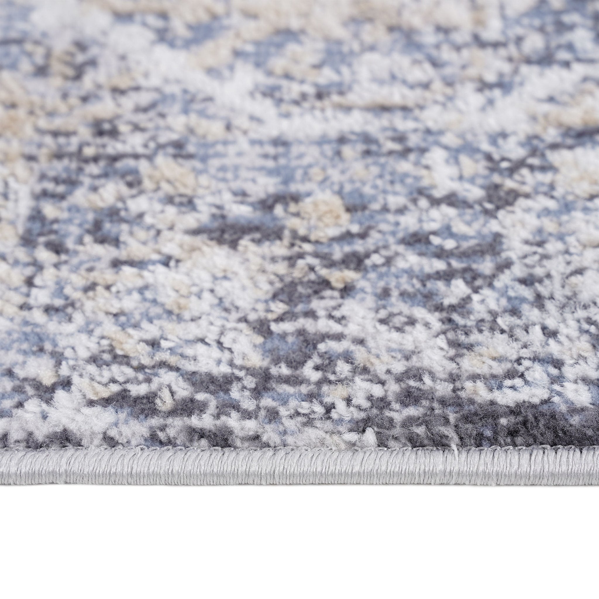 Payas Grey - Blue Runner Rug Size 2'2'' x 8' - MidinMod