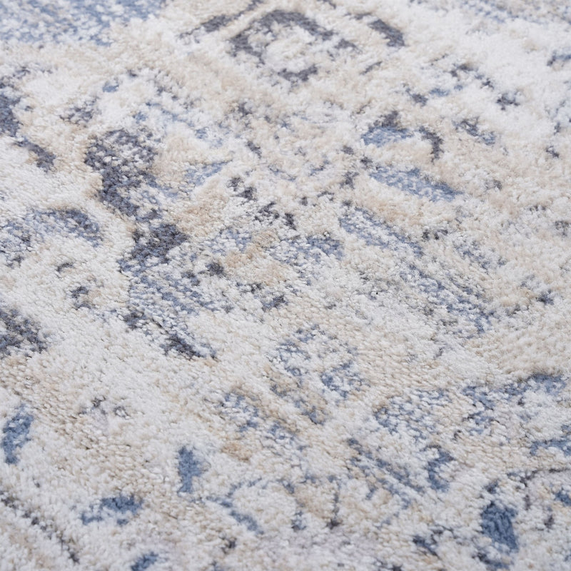 Payas Cream - Blue Rug Size 6'7'' x 9' | MidinMod | Houston | Best Furniture stores in Houston