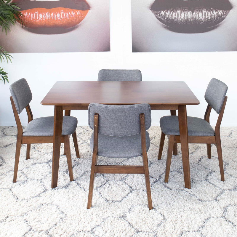 Dining Set, Abbott Walnut Small Table - 4 Abbott Chairs | Mid in Mod | Houston TX | Best Furniture stores in Houston