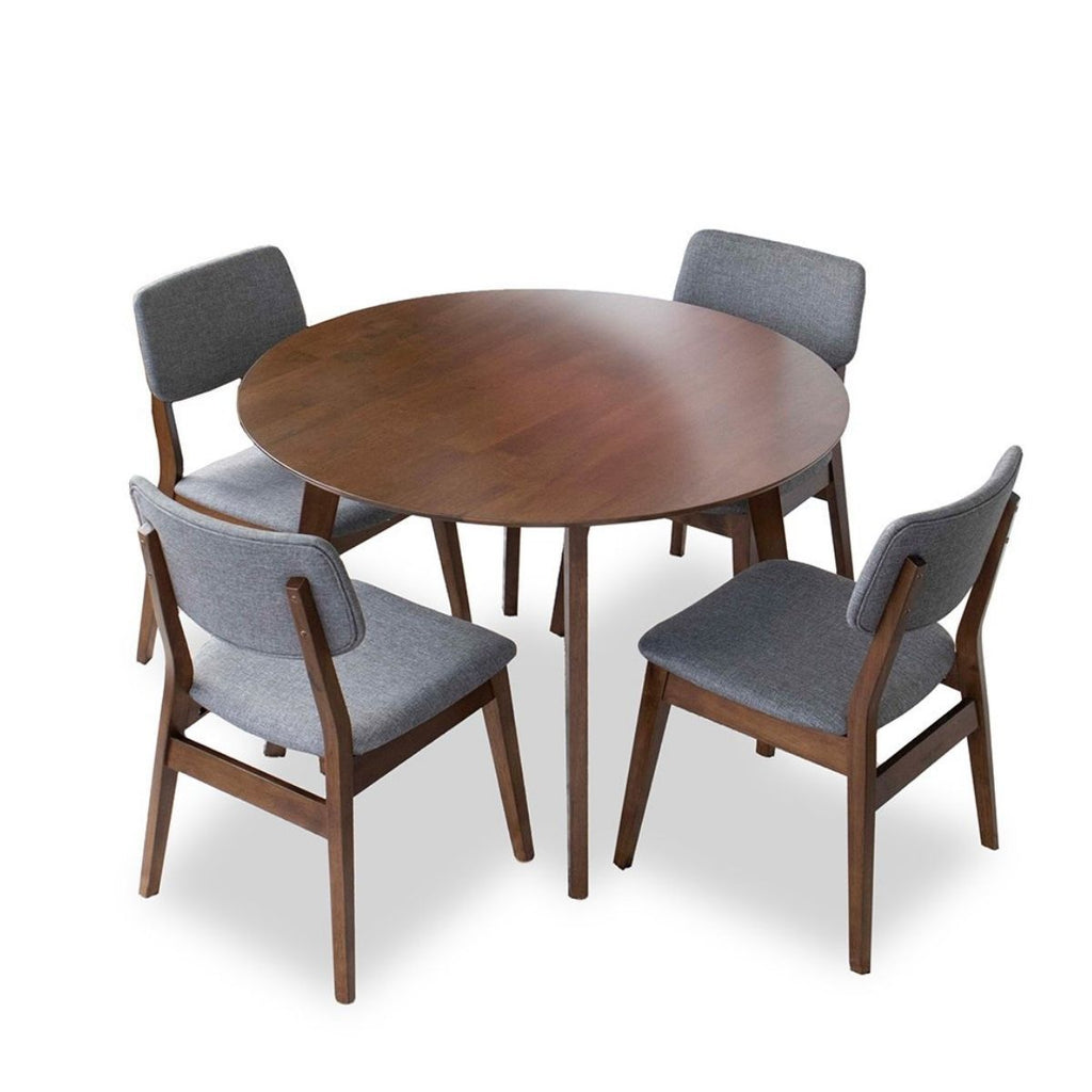 Aliana Dining set - 4 Abbott Chairs (Walnut) | MidinMod | Houston TX | Best Furniture stores in Houston