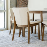 Aliana Dining set with 4 Virginia Beige Chairs (White) | Mid in Mod | Houston TX | Best Furniture stores in Houston