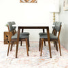 Alpine (Small - White) Dining Set with 4 Abbott Dining Chairs | Mid in Mod | Houston TX | Best Furniture stores in Houston
