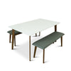 Abbott Dining Set - 2 Gray Abbott Benches Large  | MidinMod | TX | Best Furniture stores in Houston