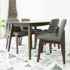 Small Adira Dining set- 4 Ohio Dark Grey Chairs Walnut | MidinMod | TX | Best Furniture stores in Houston